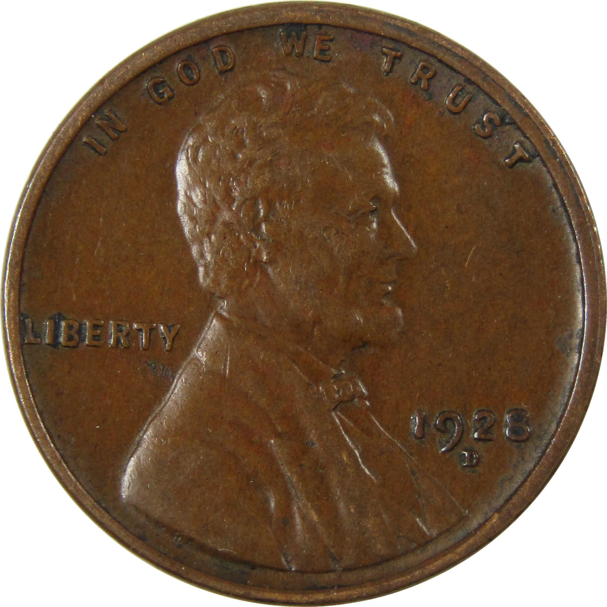 1928 D Lincoln Wheat Cent VF Very Fine Penny 1c Coin SKU:I27609