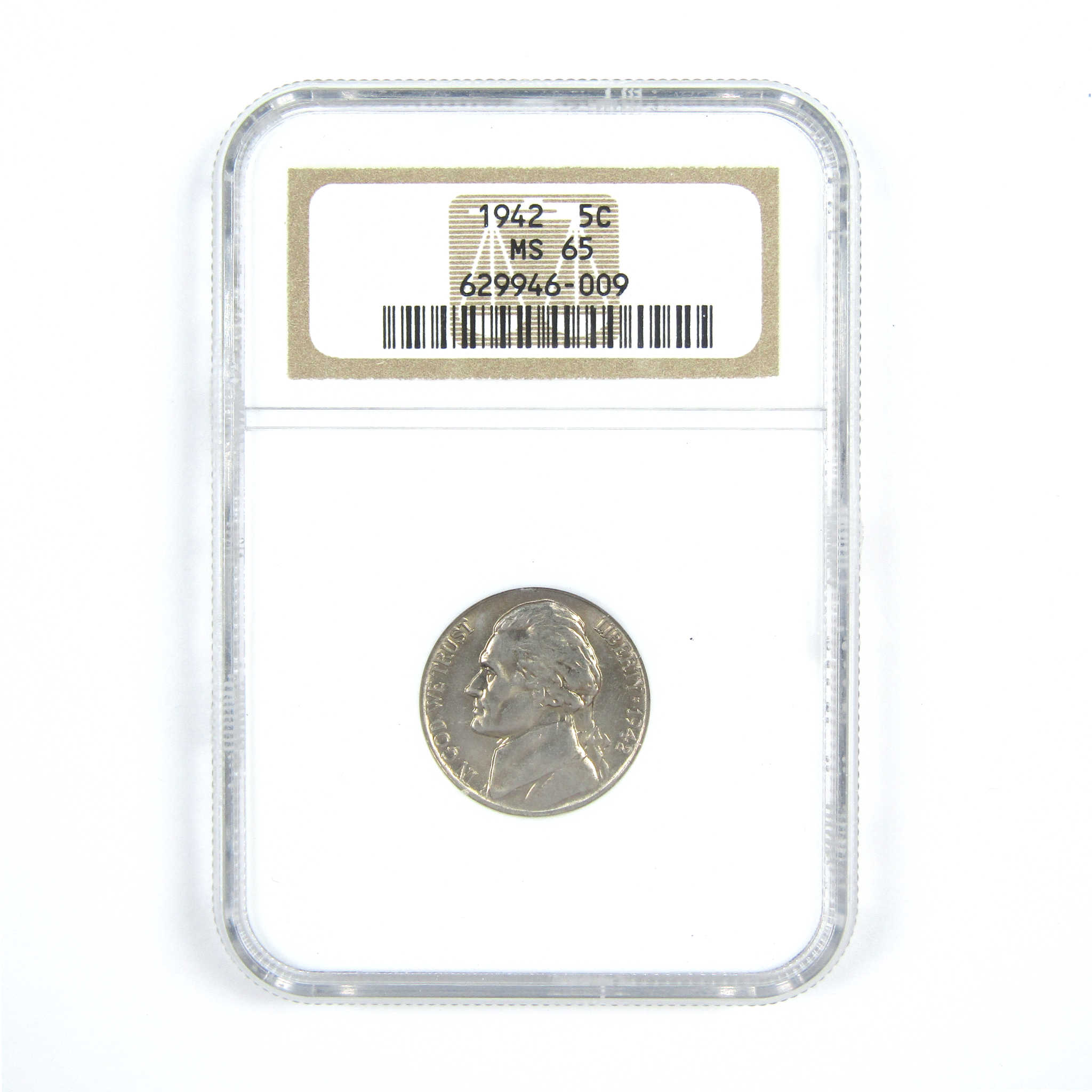 1942 Jefferson Nickel MS 65 NGC 5c Uncirculated Coin SKU:CPC7370