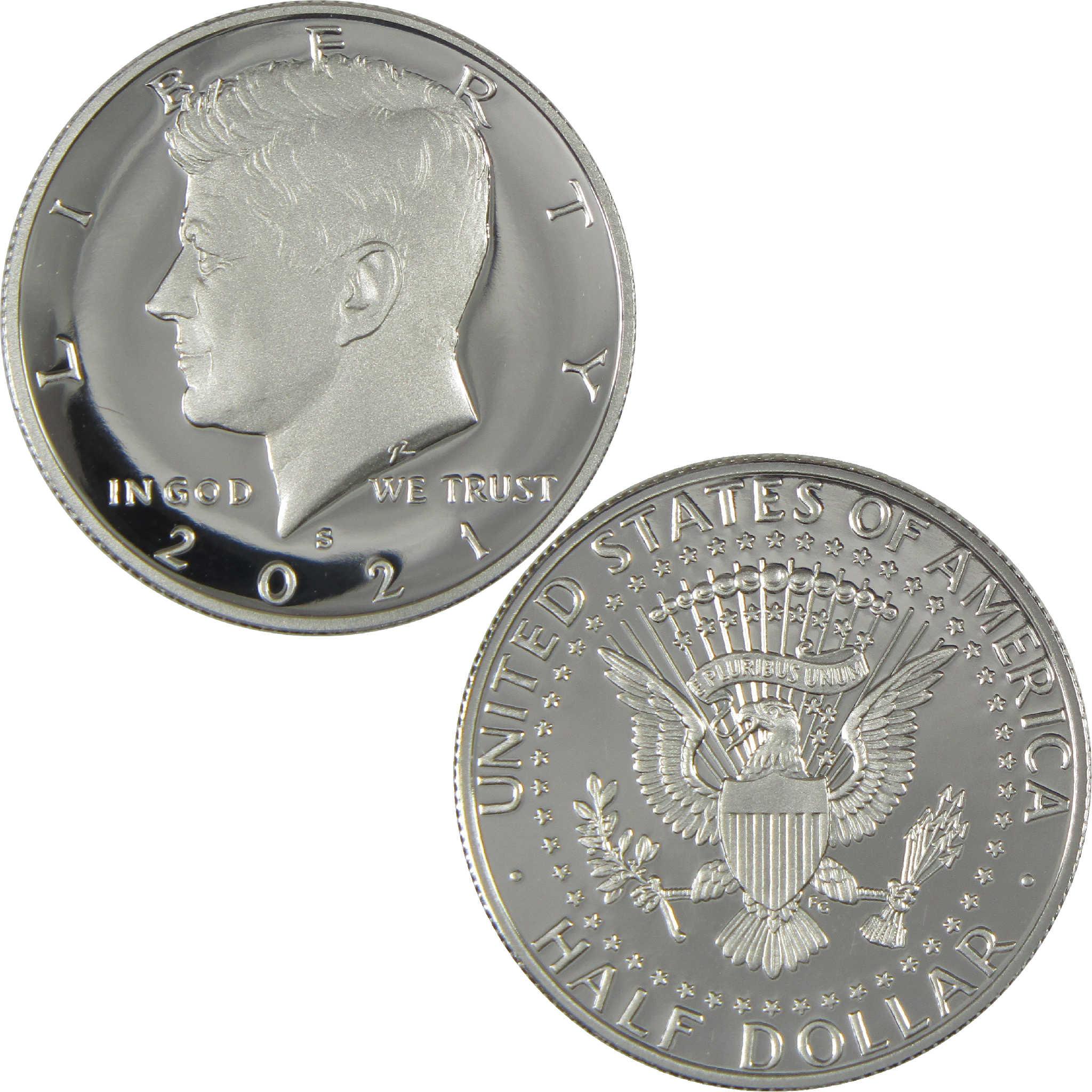 2021 S Kennedy Half Dollar Choice Proof .999 Silver 50c Coin