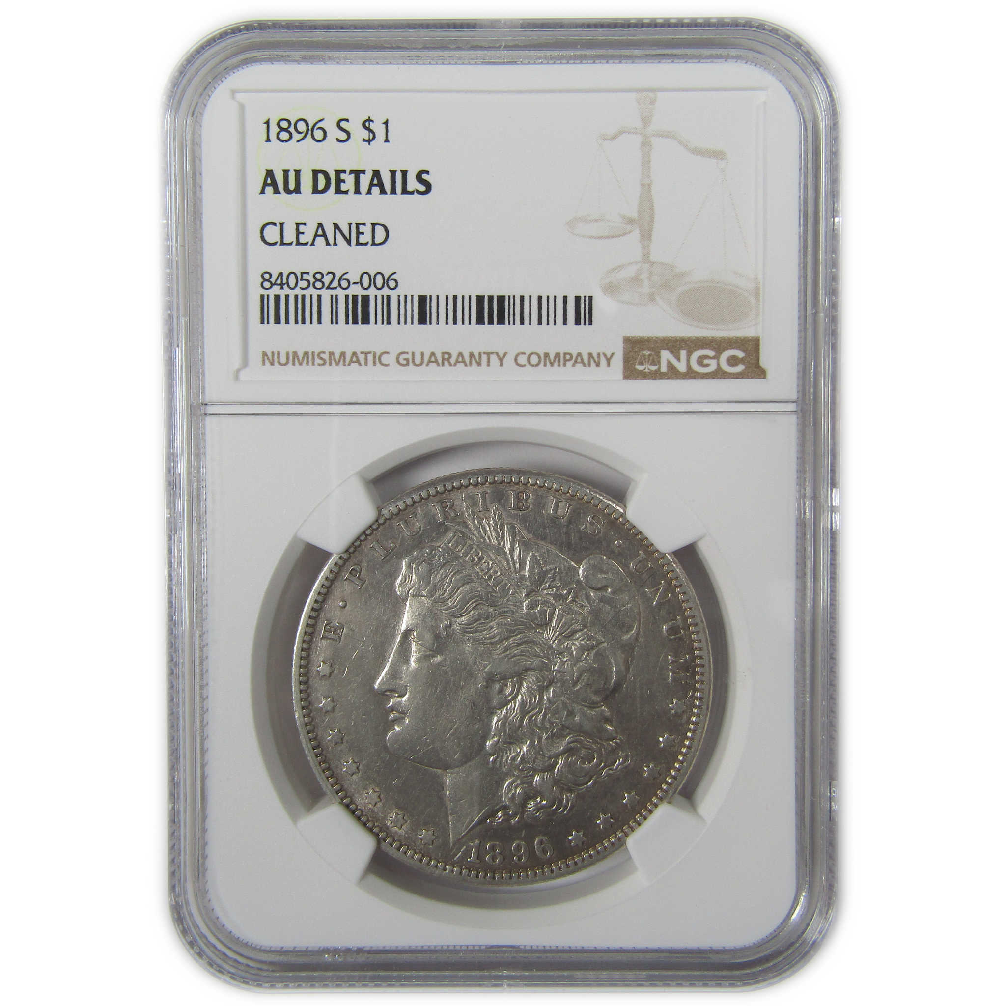 1896 S Morgan Dollar AU Details NGC Silver $1 Coin SKU:I23345 - Morgan coin - Morgan silver dollar - Morgan silver dollar for sale - Profile Coins & Collectibles