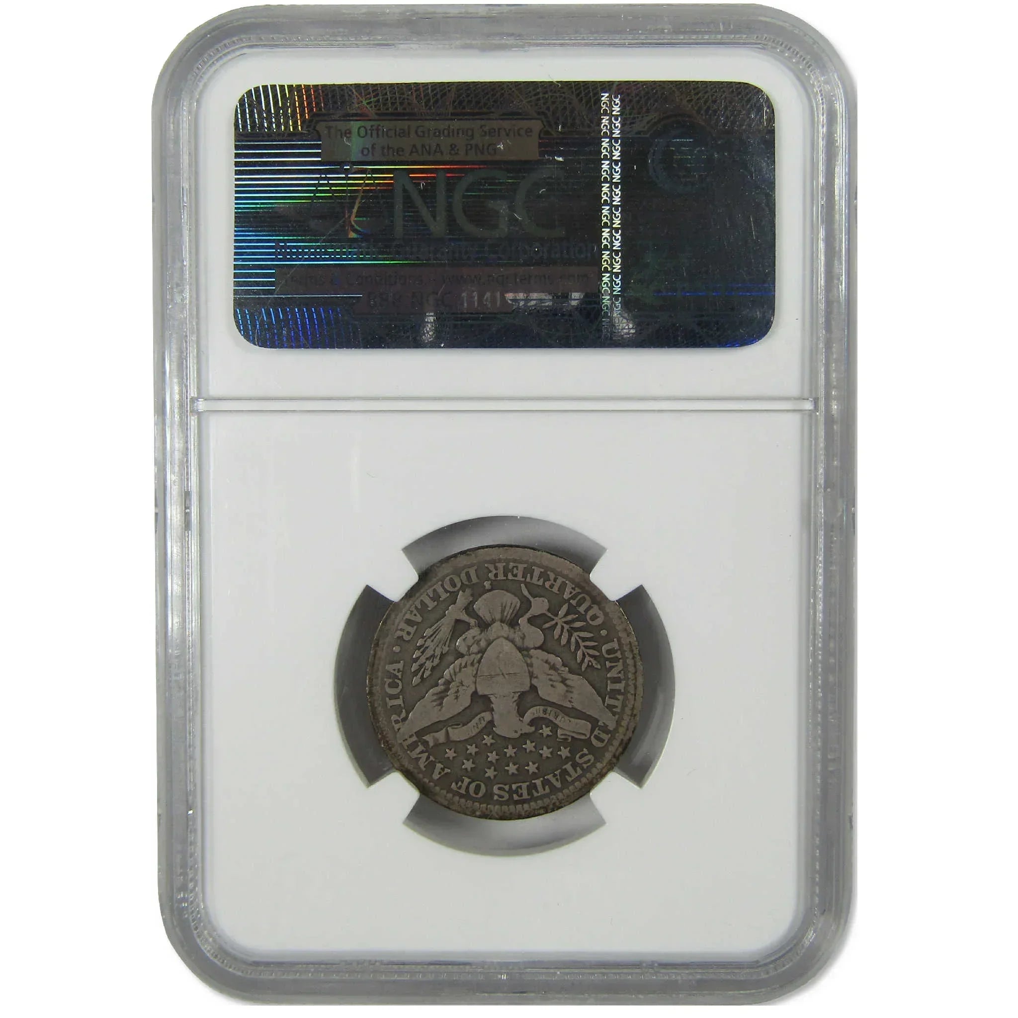 1914 S Barber Silver Quarter VG 8 NGC 25c Coin Collectible