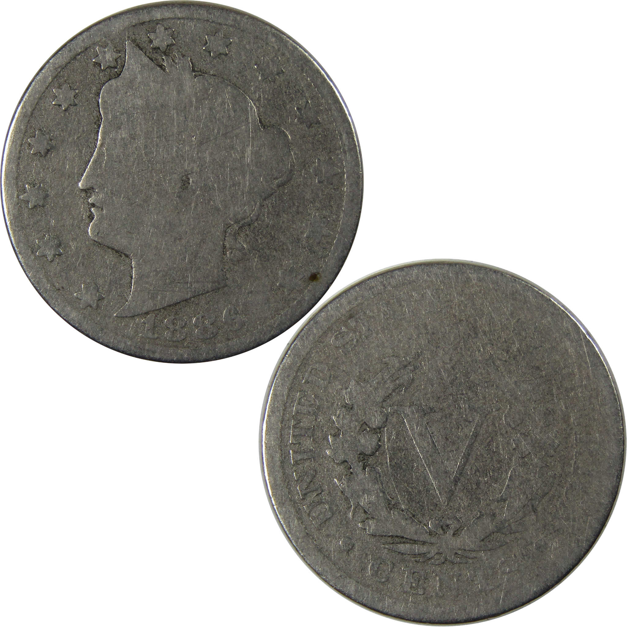 1886 Liberty Head V Nickel AG About Good 5c Coin SKU:I23468