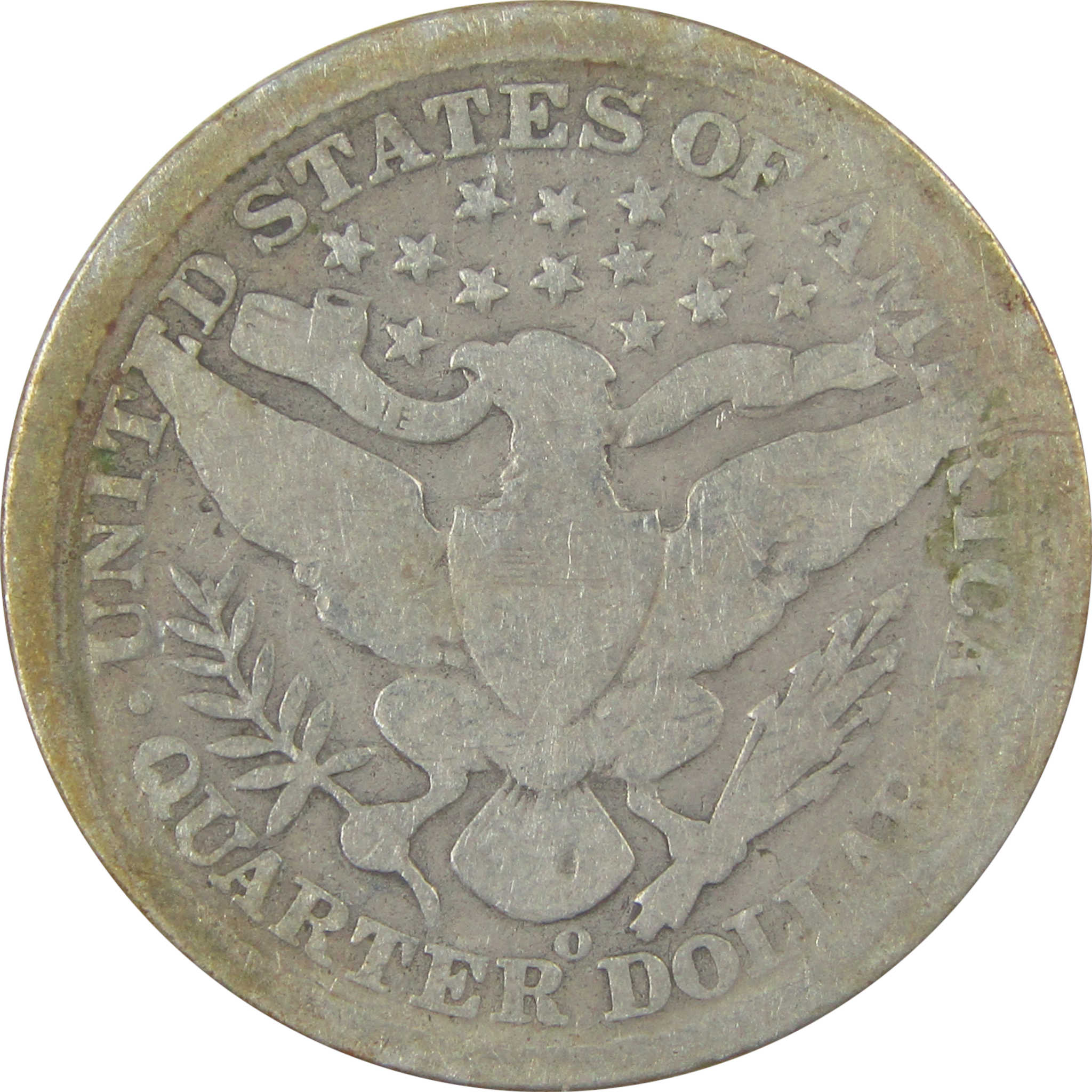 1896 O Barber Quarter AG About Good Silver 25c Coin SKU:I21879