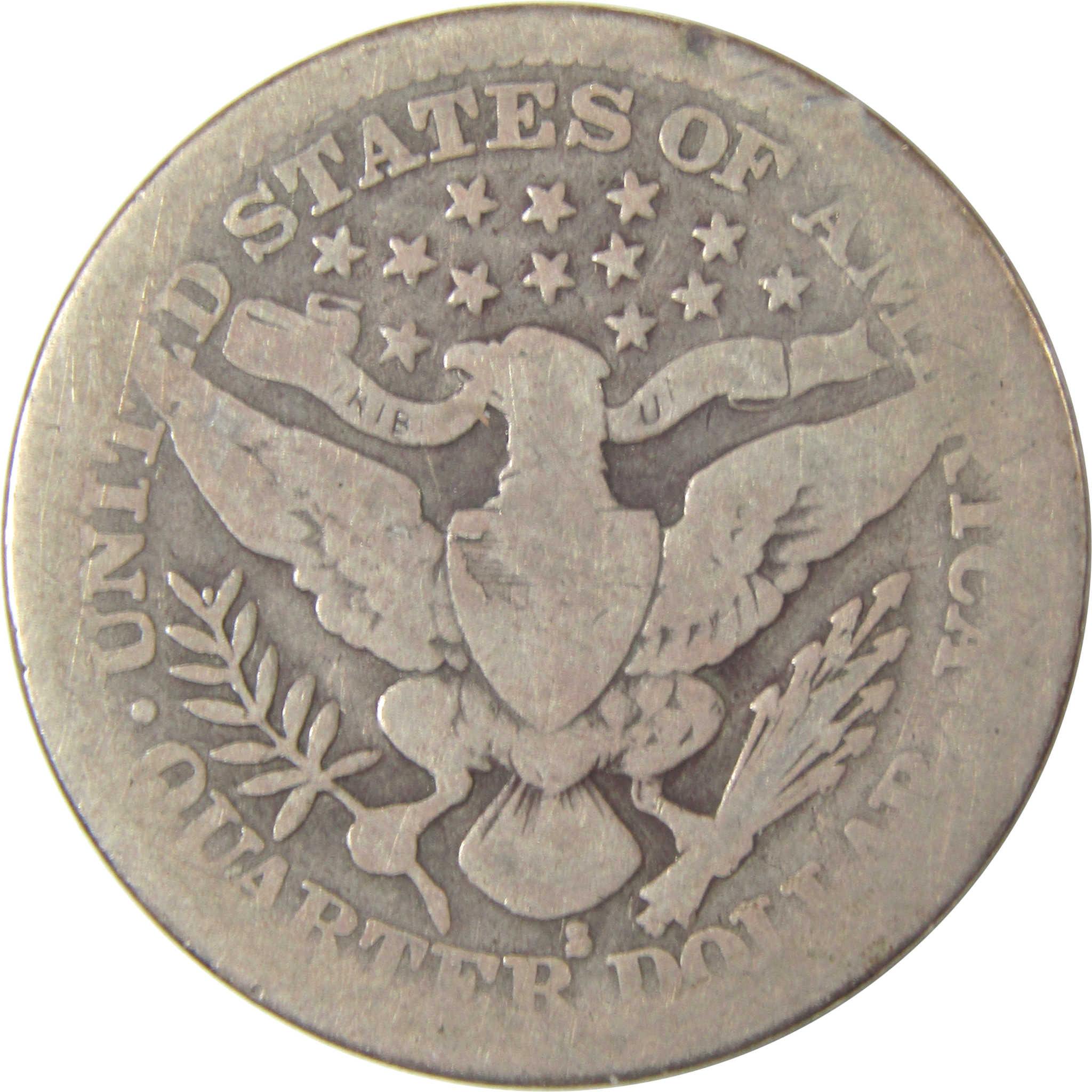 1914 S Barber Quarter AG About Good Silver 25c Coin SKU:I17006