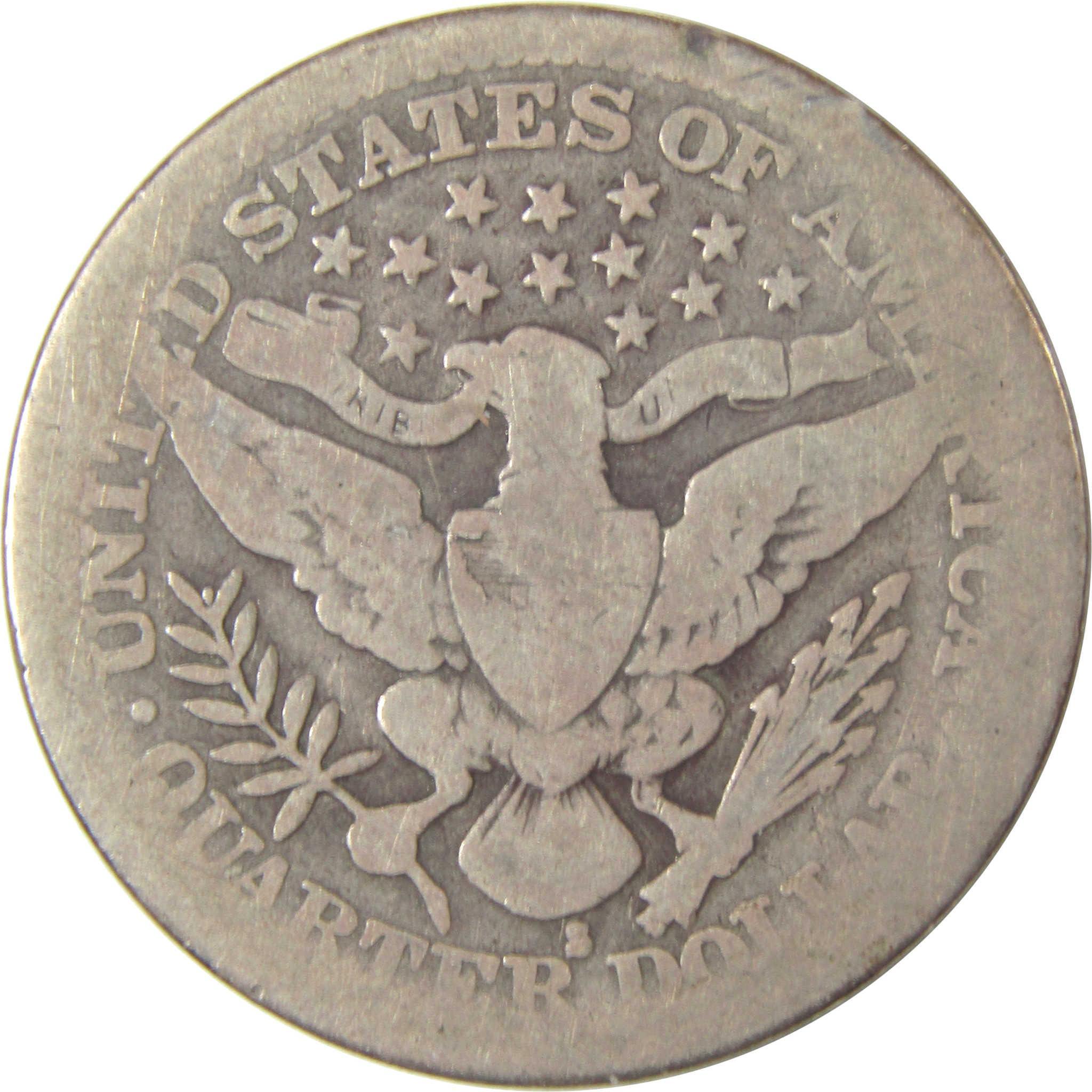 1914 S Barber Quarter AG About Good Silver 25c Coin SKU:I17006