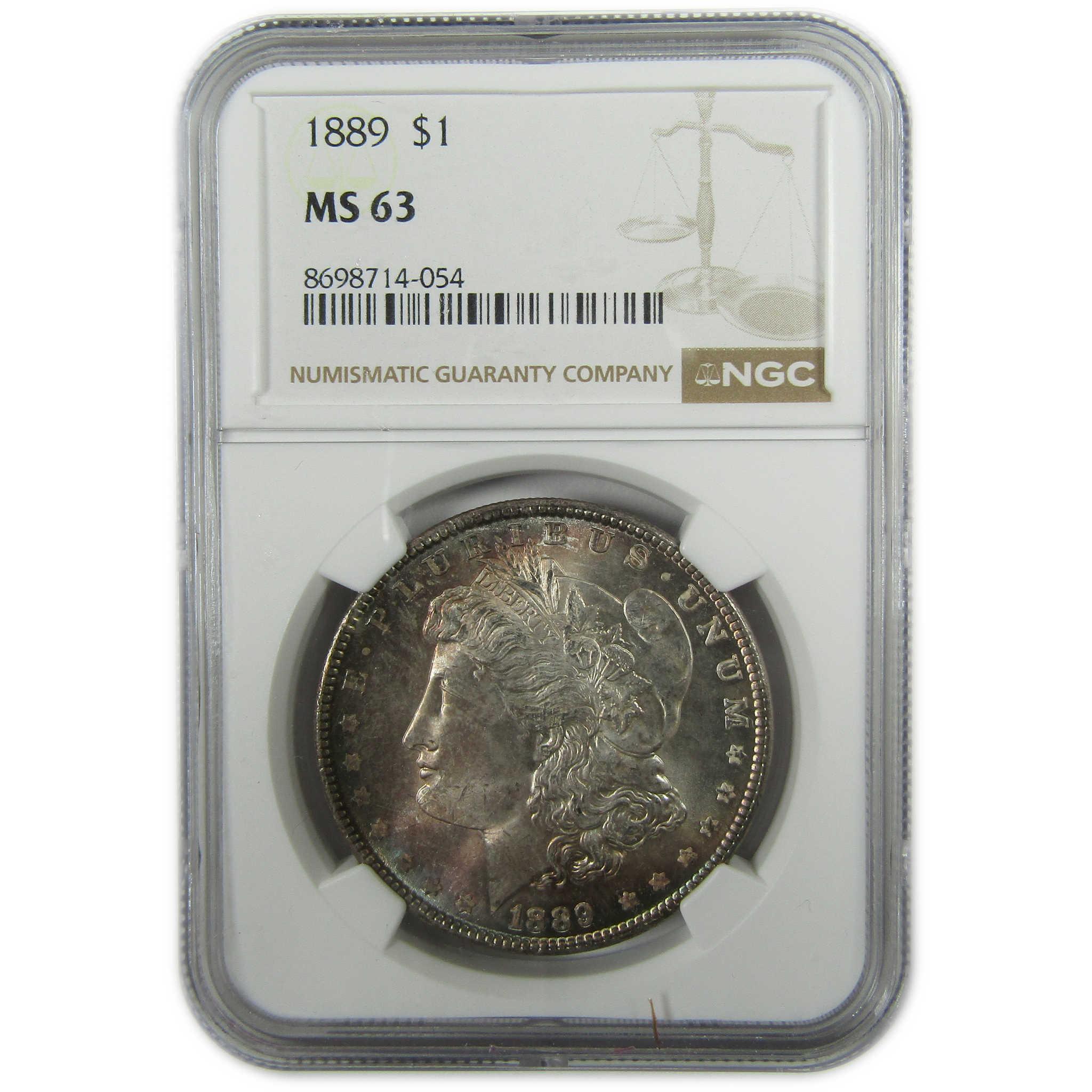 1889 Morgan Silver Dollar MS 63 NGC Uncirculated Toned SKU:I27882