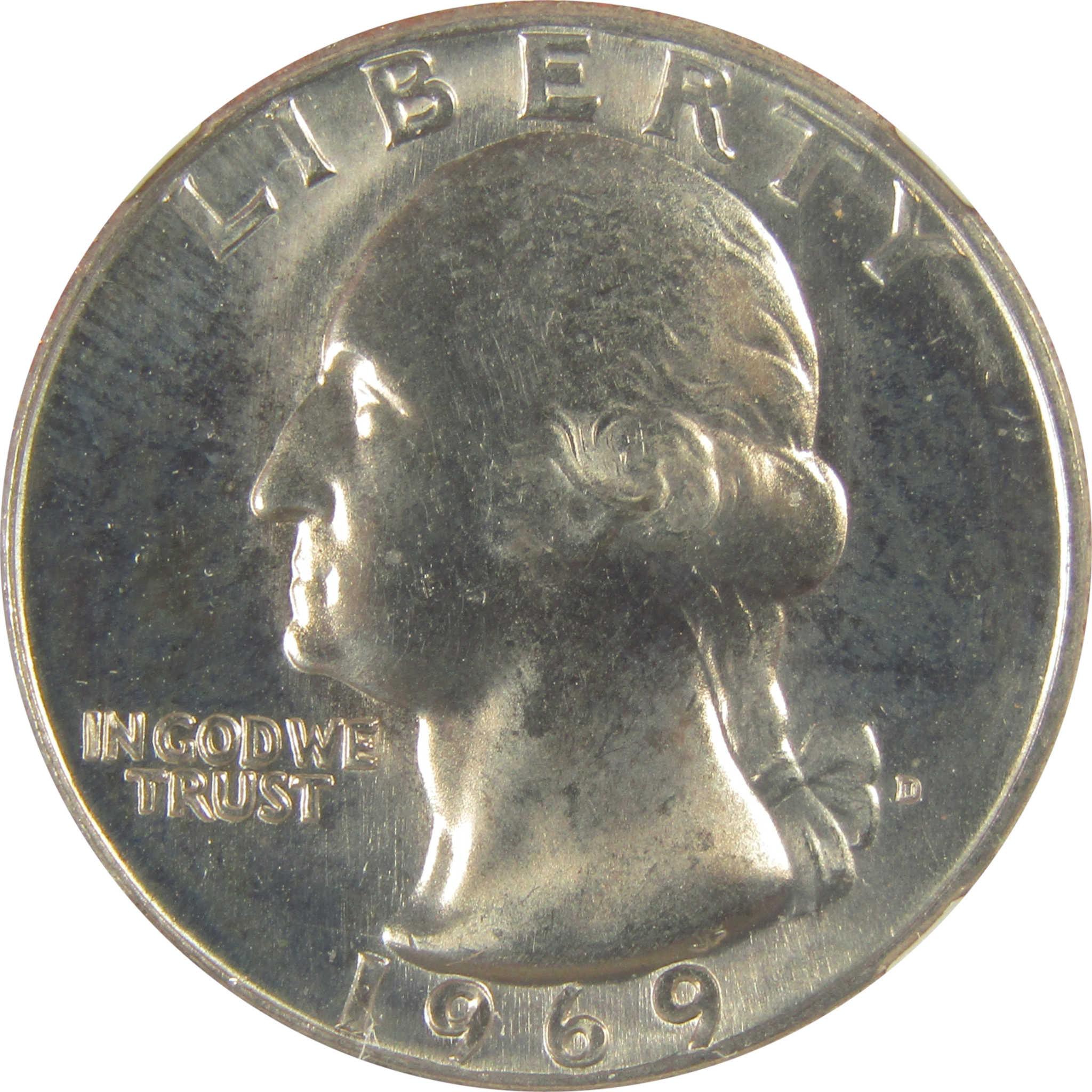 1969 D Washington Quarter MS 67 NGC Clad Uncirculated SKU:I20536