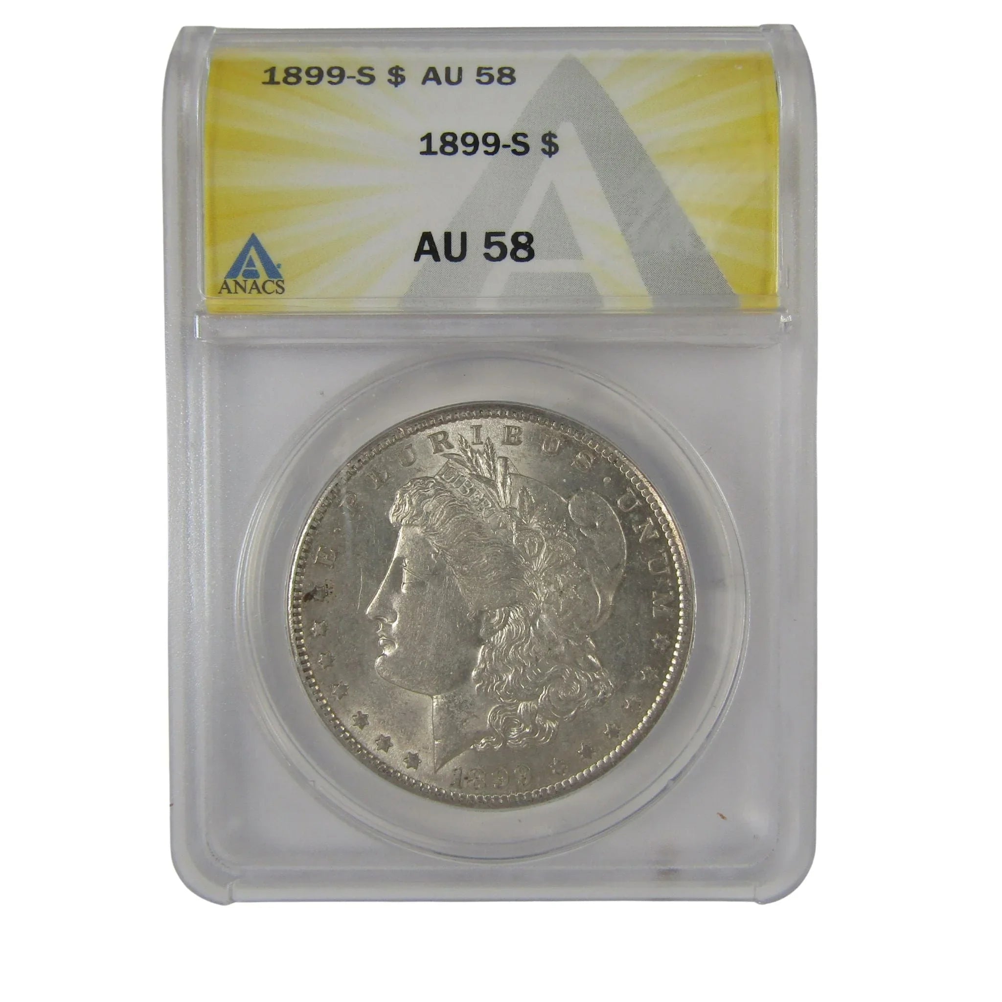 1899 S Morgan Dollar AU 58 ANACS Silver $1 Coin SKU:I23048 - Morgan coin - Morgan silver dollar - Morgan silver dollar for sale - Profile Coins & Collectibles