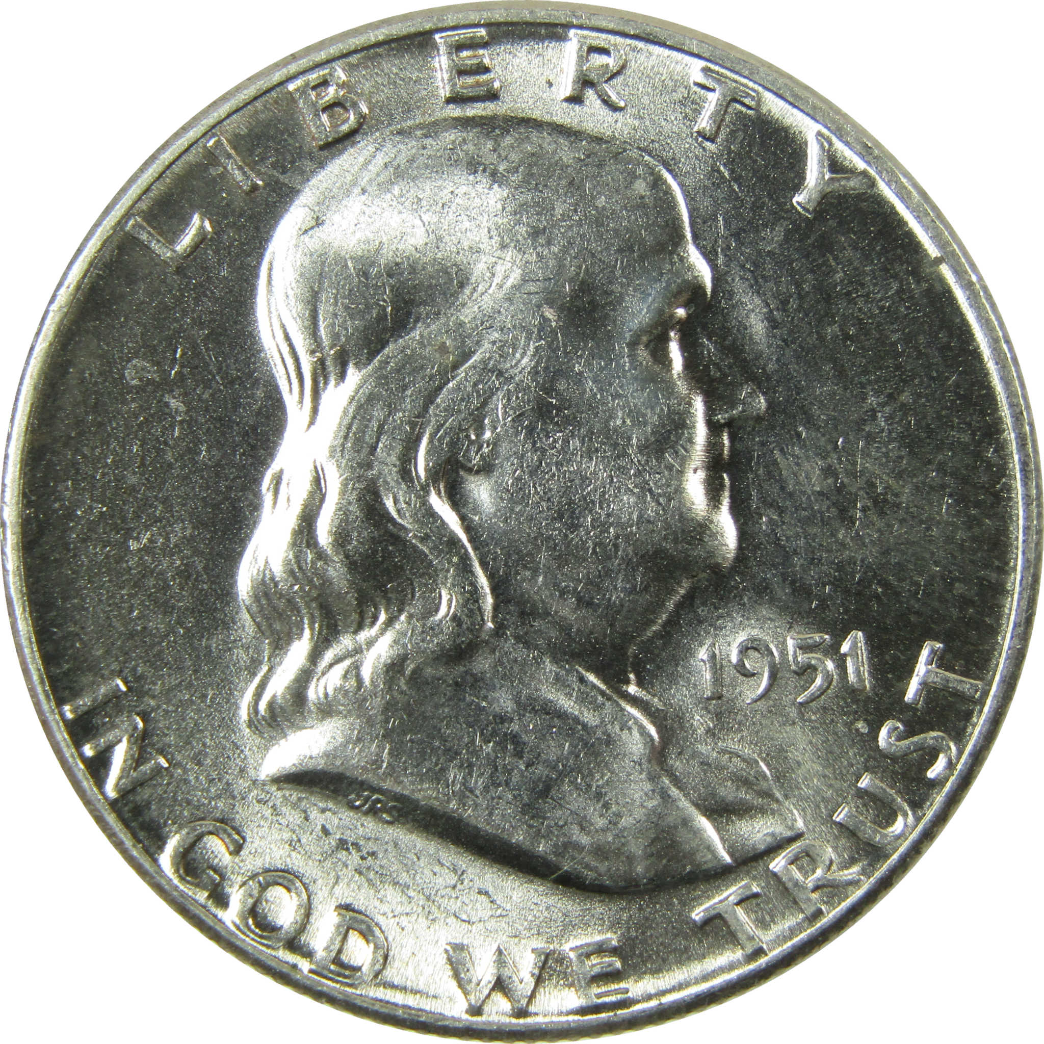 1951 Franklin Silver Half Dollar Uncirculated Mint State SKU:I28112