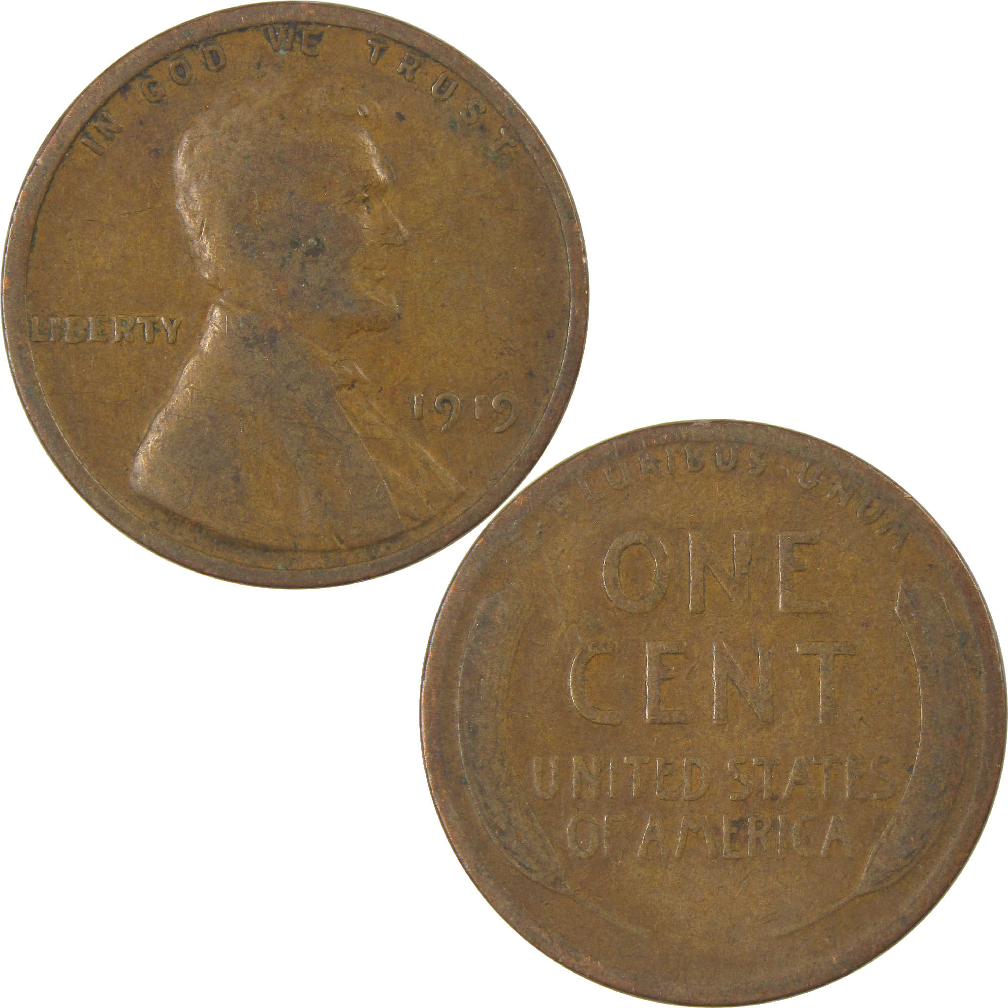 1919 Lincoln Wheat Cent G Good Penny 1c Coin