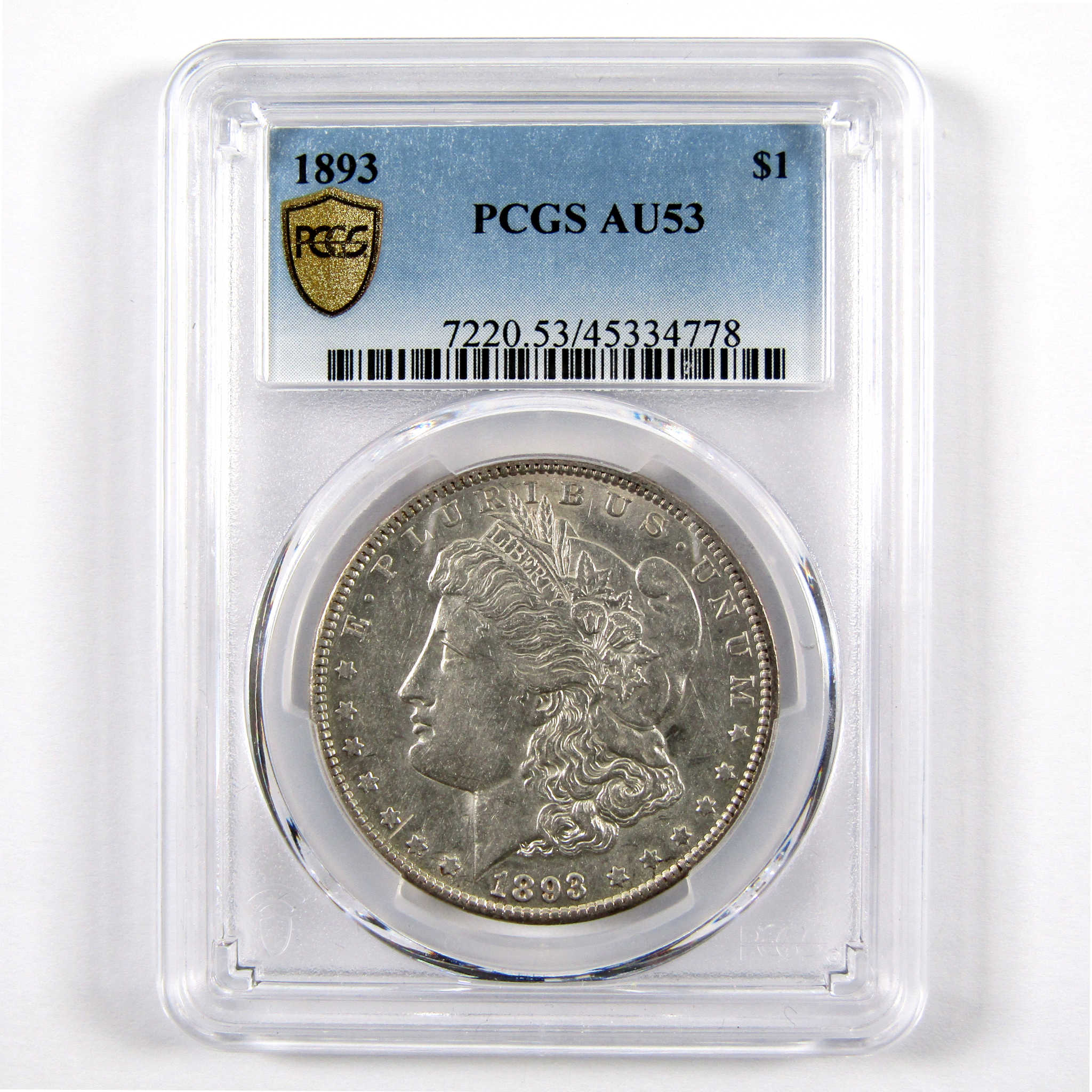 1893 Morgan Dollar AU 53 PCGS 90% Silver $1 Coin SKU:I10635 - Morgan coin - Morgan silver dollar - Morgan silver dollar for sale - Profile Coins & Collectibles