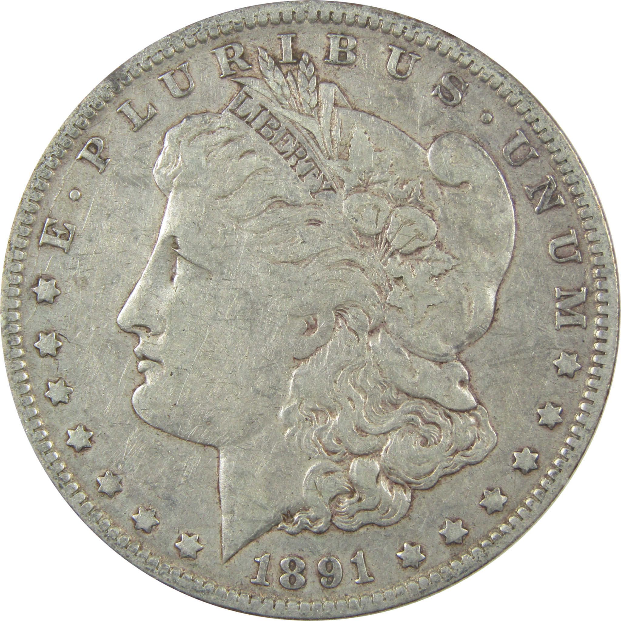 1891 O VAM-1A1 E on Rev Top 100 Morgan Silver Dollar VF SKU:I25346 - Morgan coin - Morgan silver dollar - Morgan silver dollar for sale - Profile Coins & Collectibles