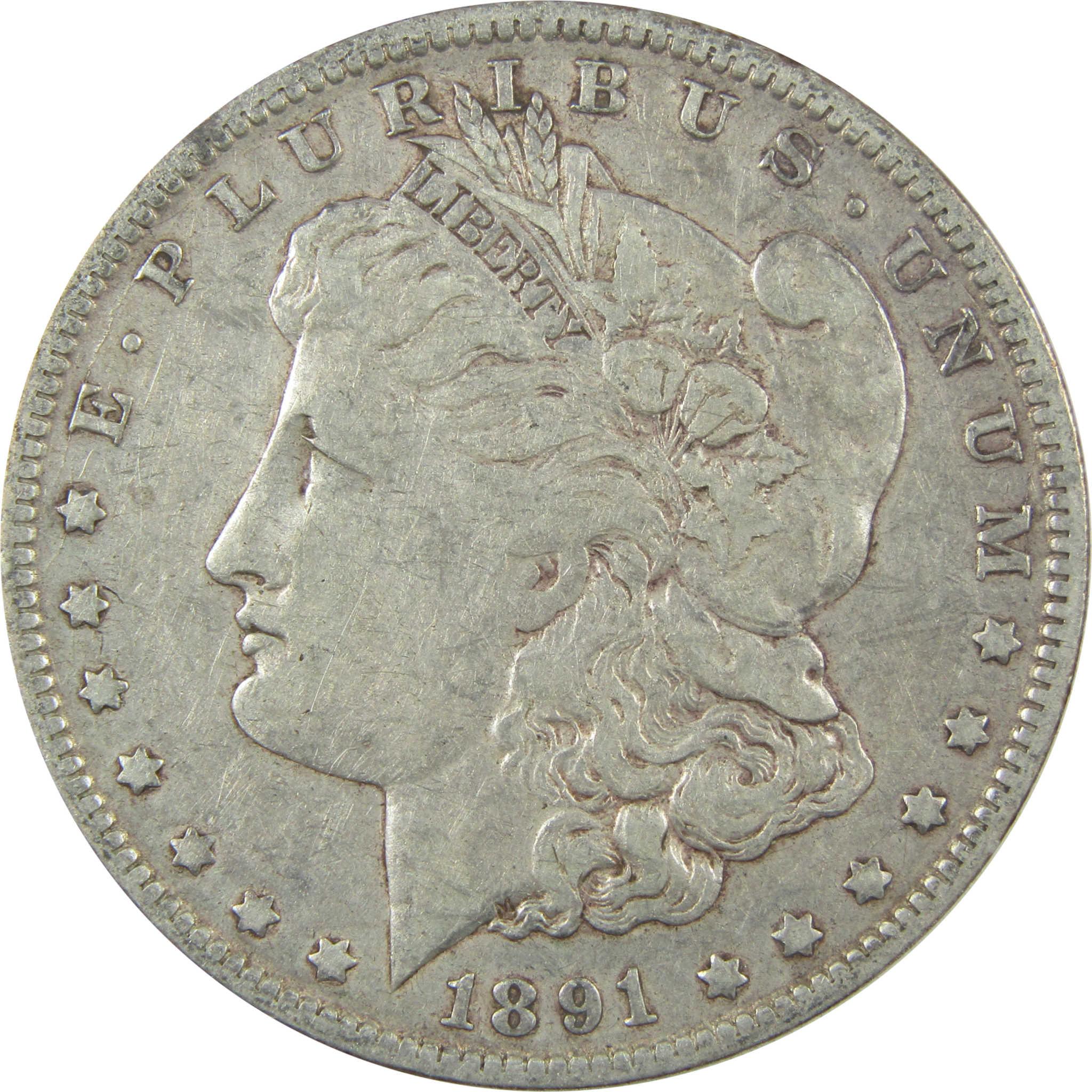 1891 O VAM-1A1 E on Rev Top 100 Morgan Silver Dollar VF SKU:I25346 - Morgan coin - Morgan silver dollar - Morgan silver dollar for sale - Profile Coins & Collectibles