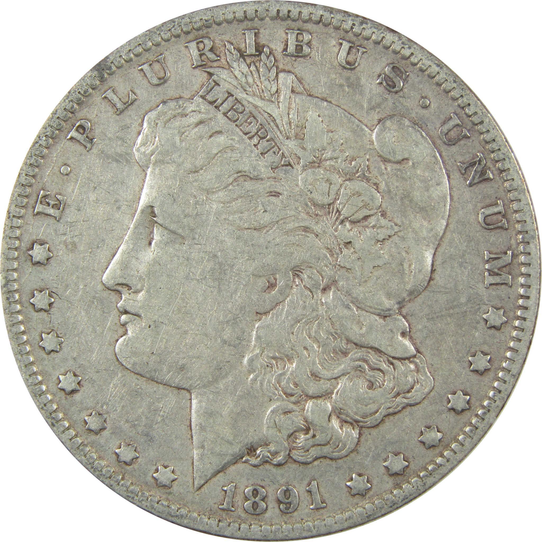 1891 O VAM-1A1 E on Rev Top 100 Morgan Silver Dollar VF SKU:I25346 - Morgan coin - Morgan silver dollar - Morgan silver dollar for sale - Profile Coins & Collectibles