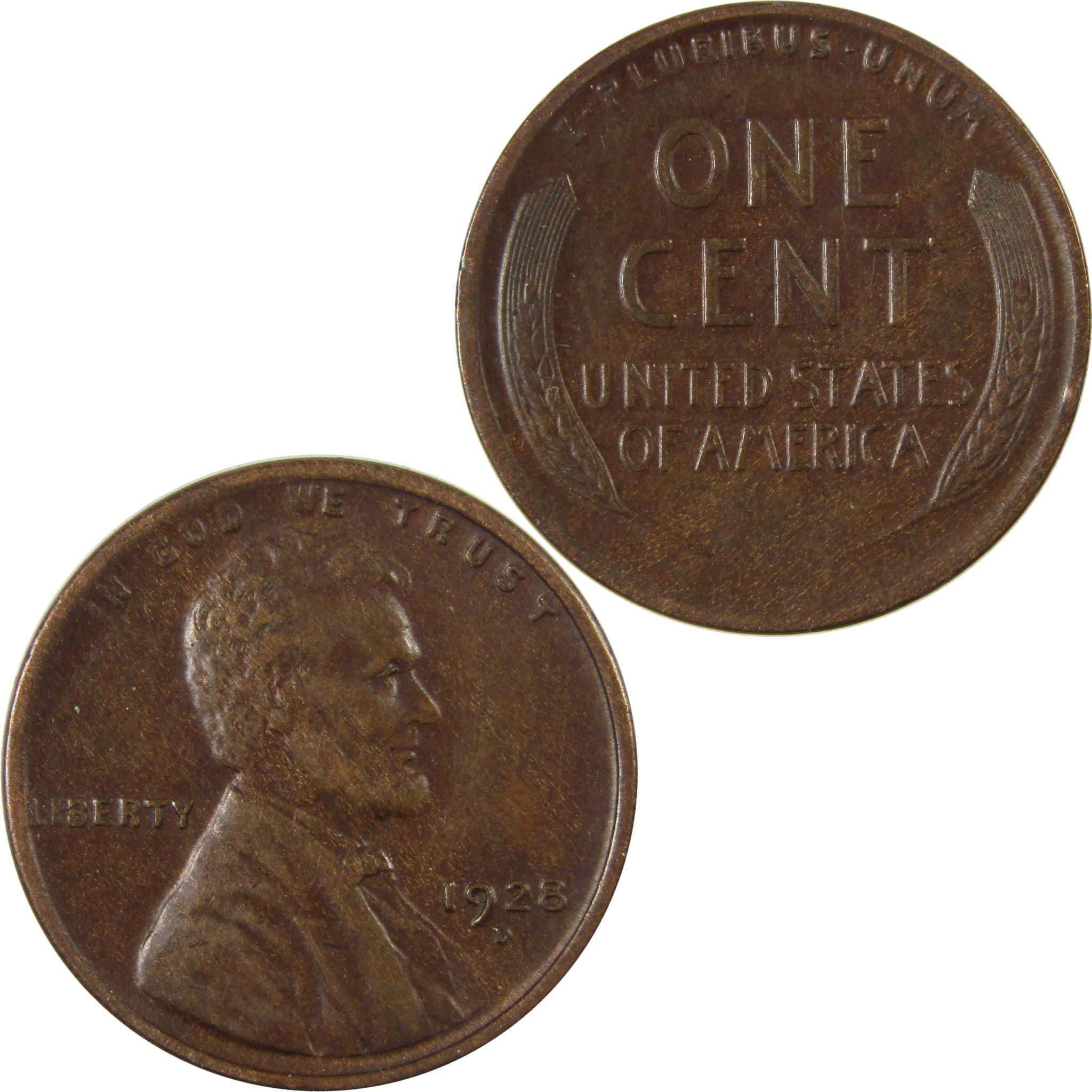 1928 D Lincoln Wheat Cent VF Very Fine Penny 1c Coin SKU:I27638