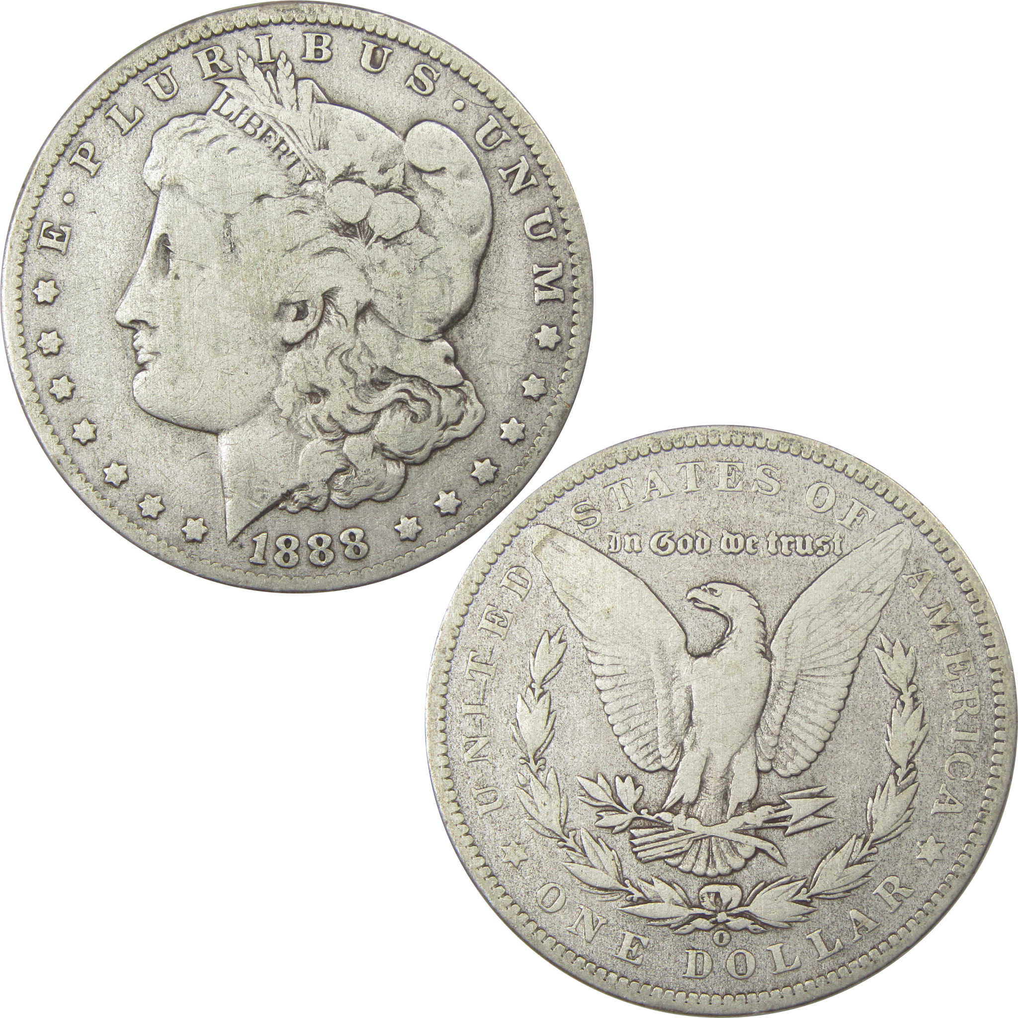 1888 O Hot Lips Morgan Dollar VG Very Good Details Silver SKU:CPC8937 - Morgan coin - Morgan silver dollar - Morgan silver dollar for sale - Profile Coins & Collectibles