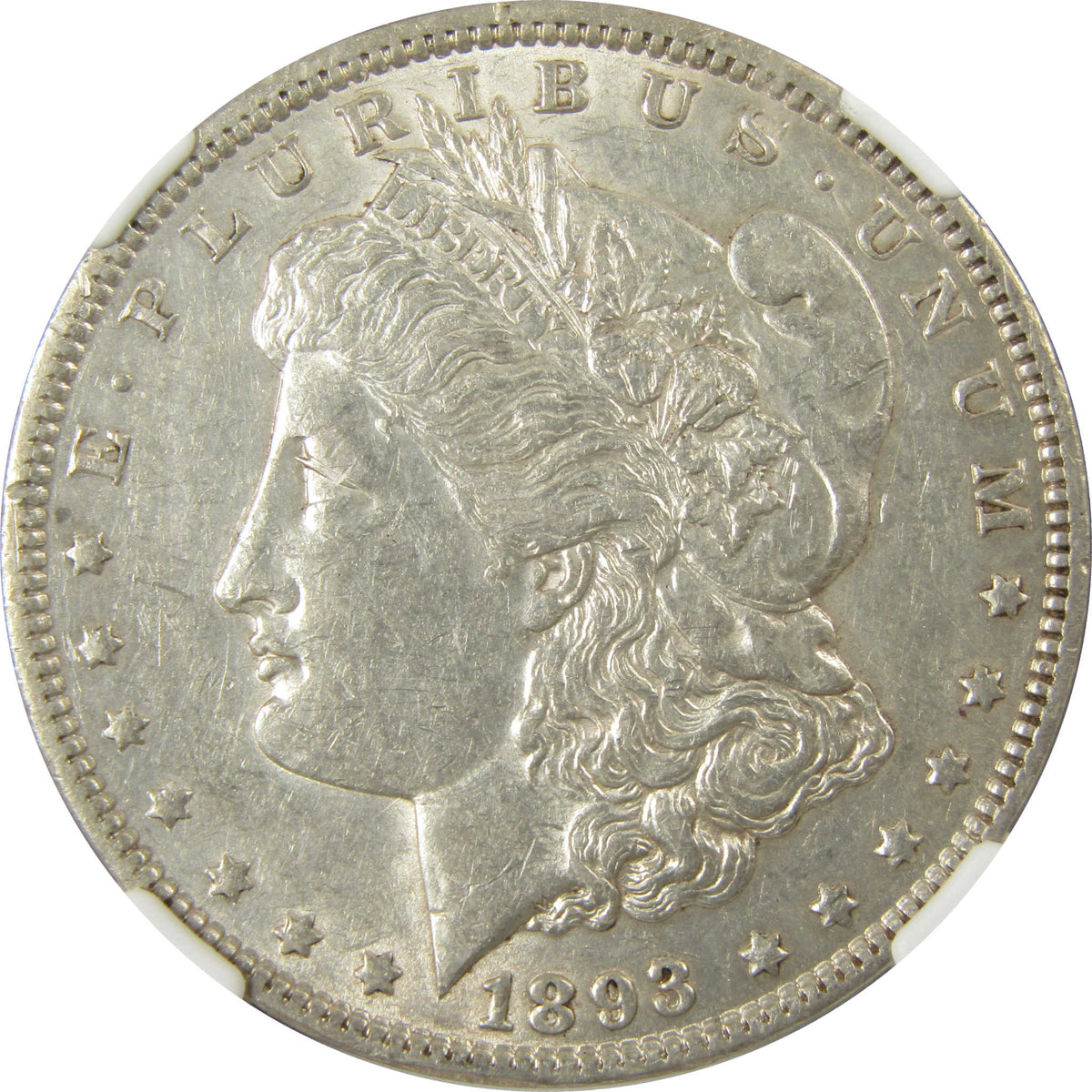 1893 Morgan Silver Dollar AU 53 NGC $1 Coin Collectible SKU:I23405