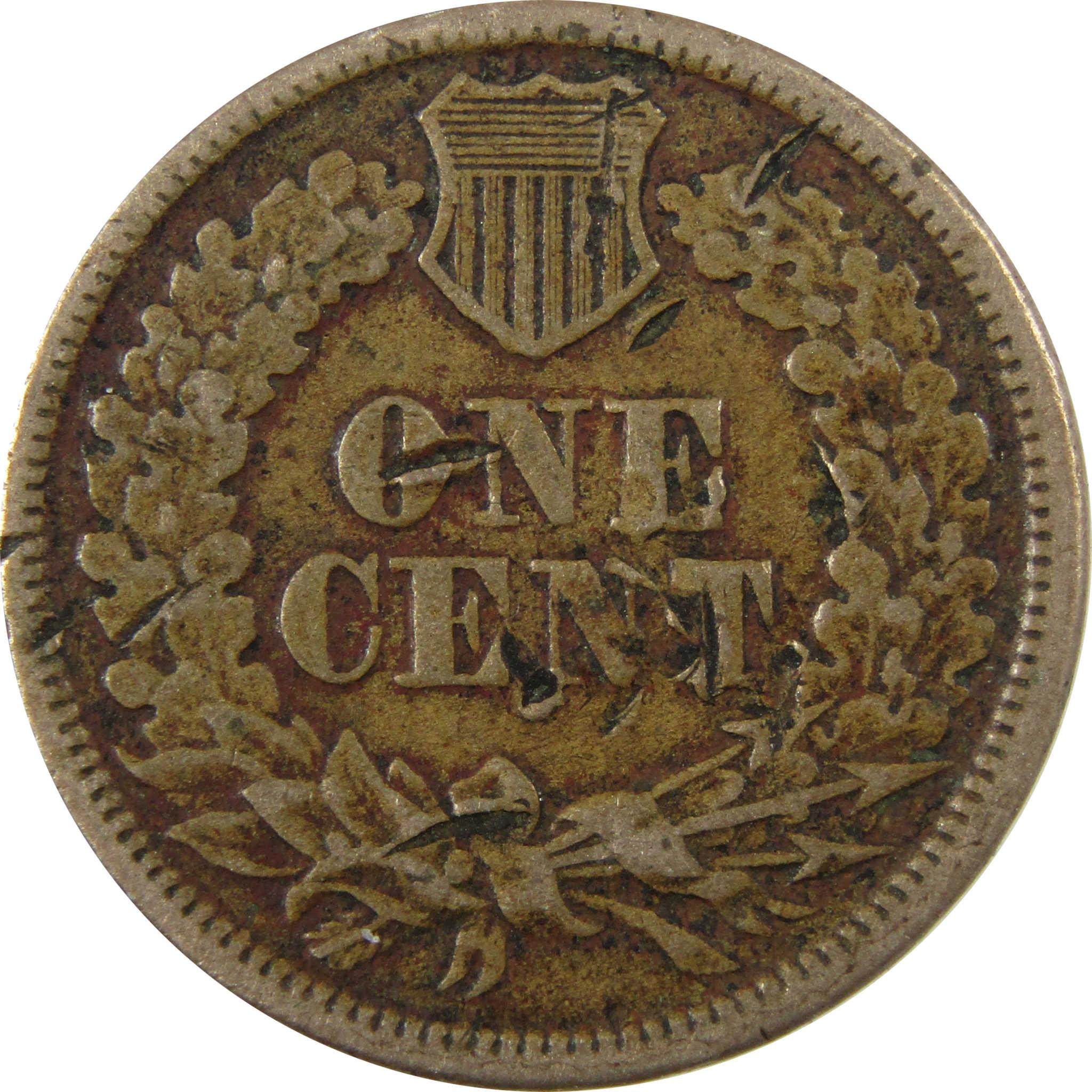 1860 Indian Head Cent VF Very Fine Details Penny 1c Coin SKU:CP1160