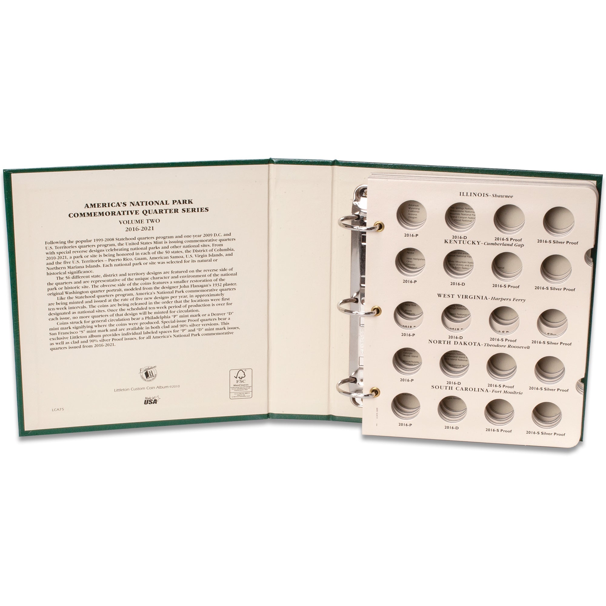 2016-2021 PDSS America's National Park Quarter Series Album Volume 2