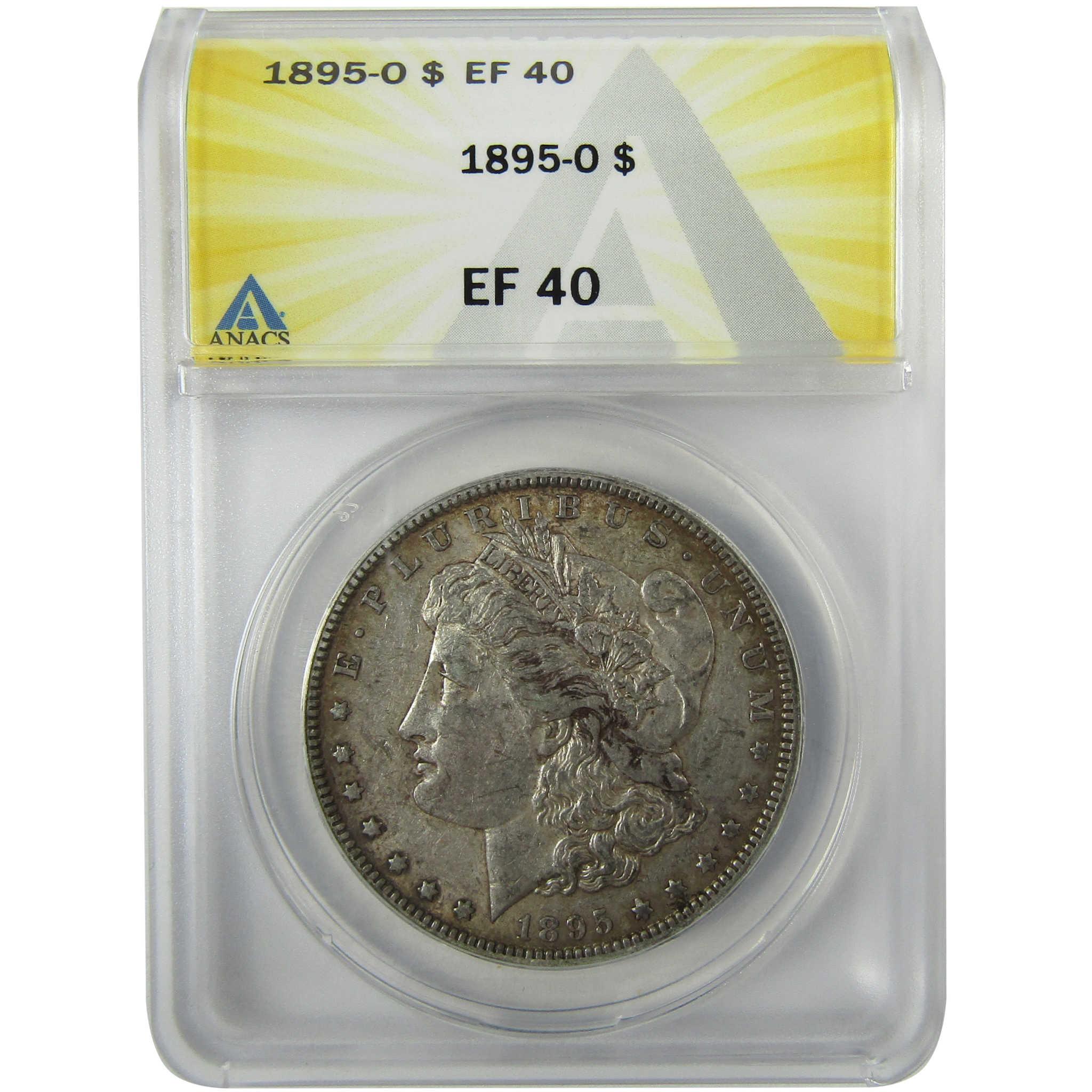1895 O Morgan Silver Dollar EF 40 ANACS $1 Coin Collectible SKU:I27971 - Morgan coin - Morgan silver dollar - Morgan silver dollar for sale - Profile Coins & Collectibles