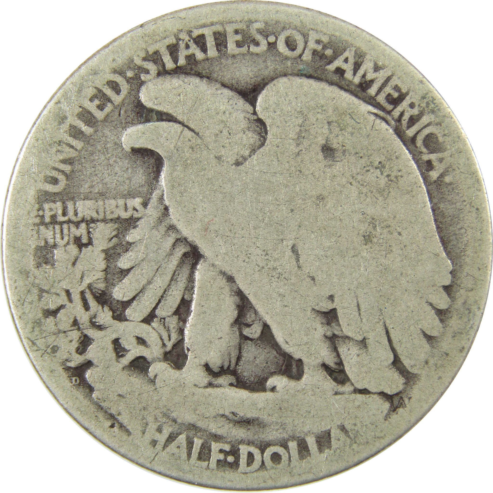 1921 D Liberty Walking Silver Half Dollar AG About Good SKU:CP1440