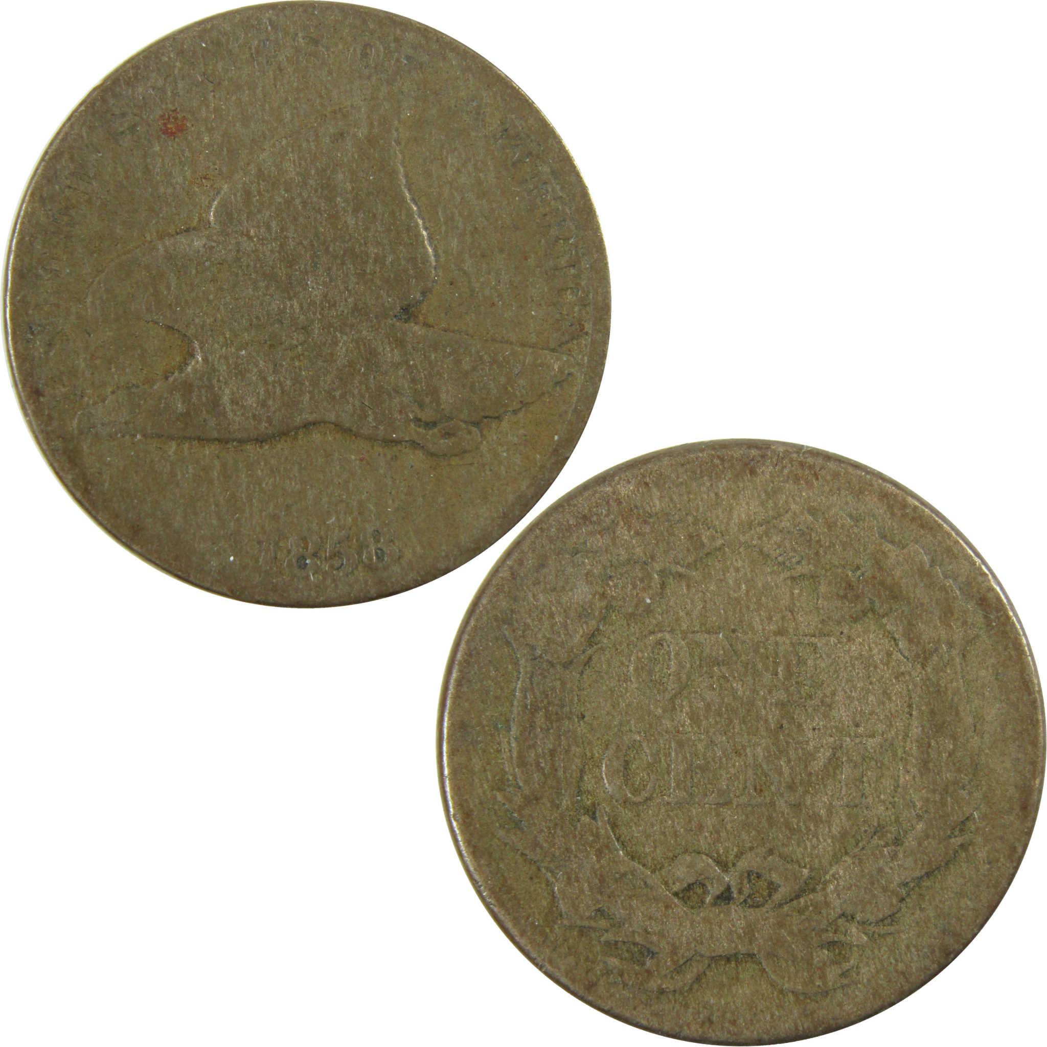 1858 Large Letters Flying Eagle Cent G Good Details SKU:I28210