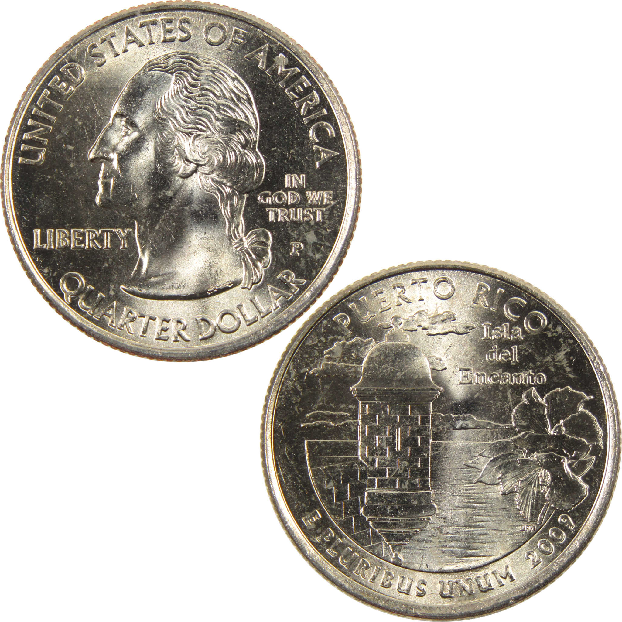 2009 P Puerto Rico Territories Quarter BU Uncirculated Clad 25c Coin