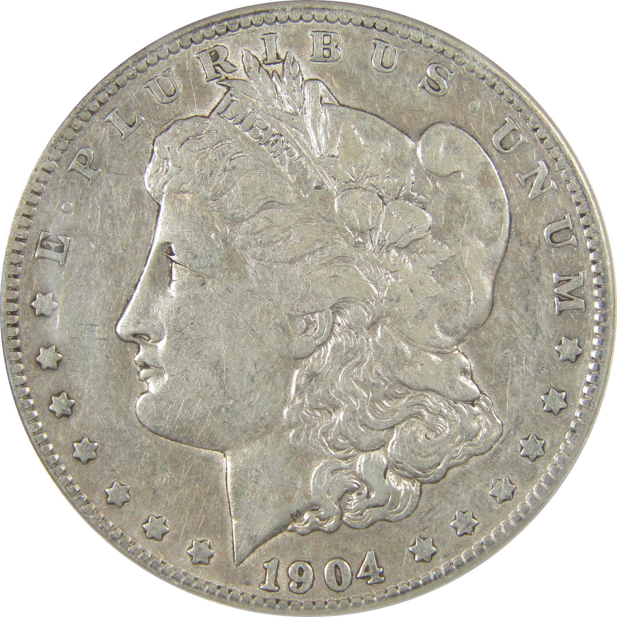 1904 S Morgan Dollar VF 25 Details ANACS Silver $1 Coin SKU:I21129 - Morgan coin - Morgan silver dollar - Morgan silver dollar for sale - Profile Coins & Collectibles