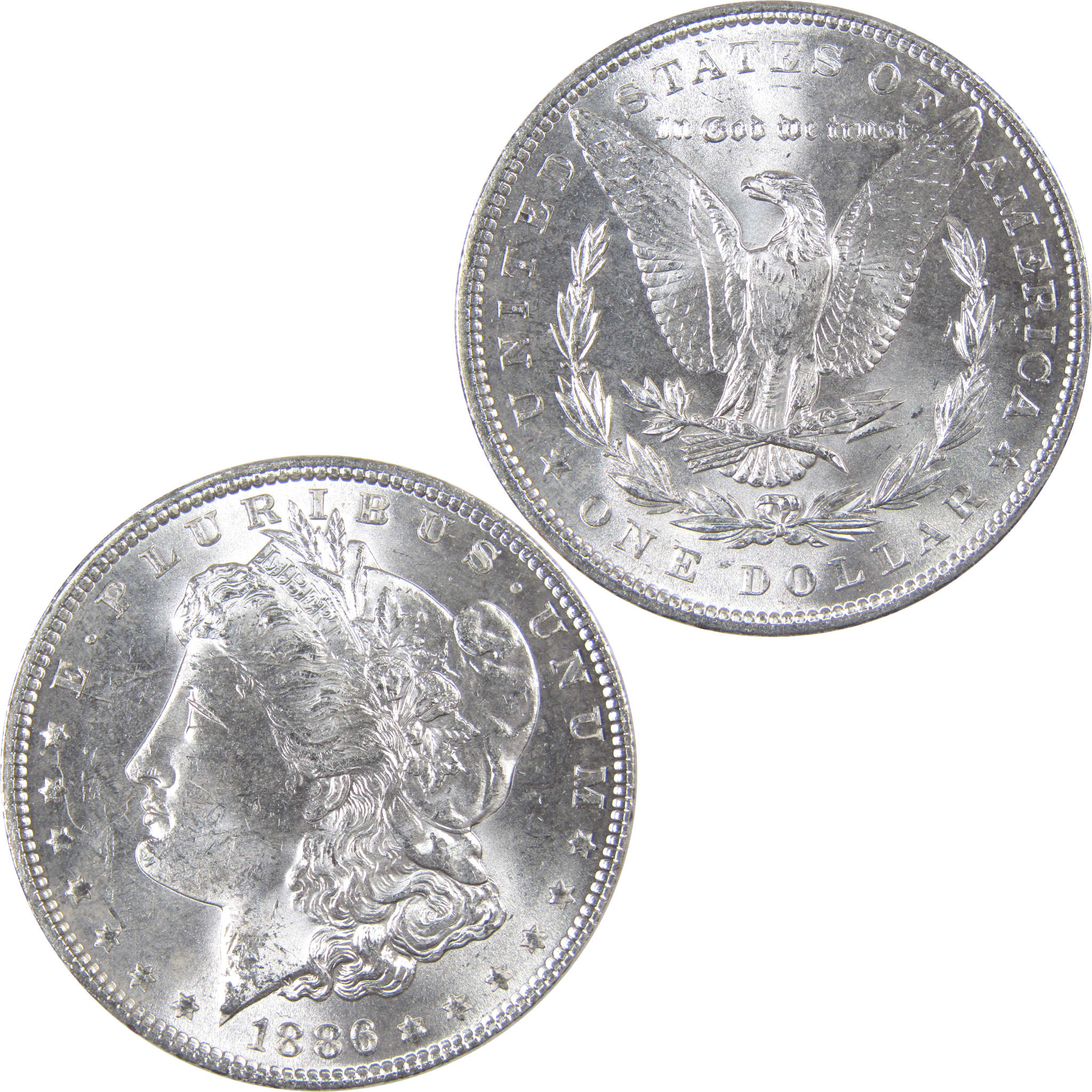 1886 Morgan Dollar Uncirculated Silver $1 Coin SKU:I17801 - Morgan coin - Morgan silver dollar - Morgan silver dollar for sale - Profile Coins & Collectibles