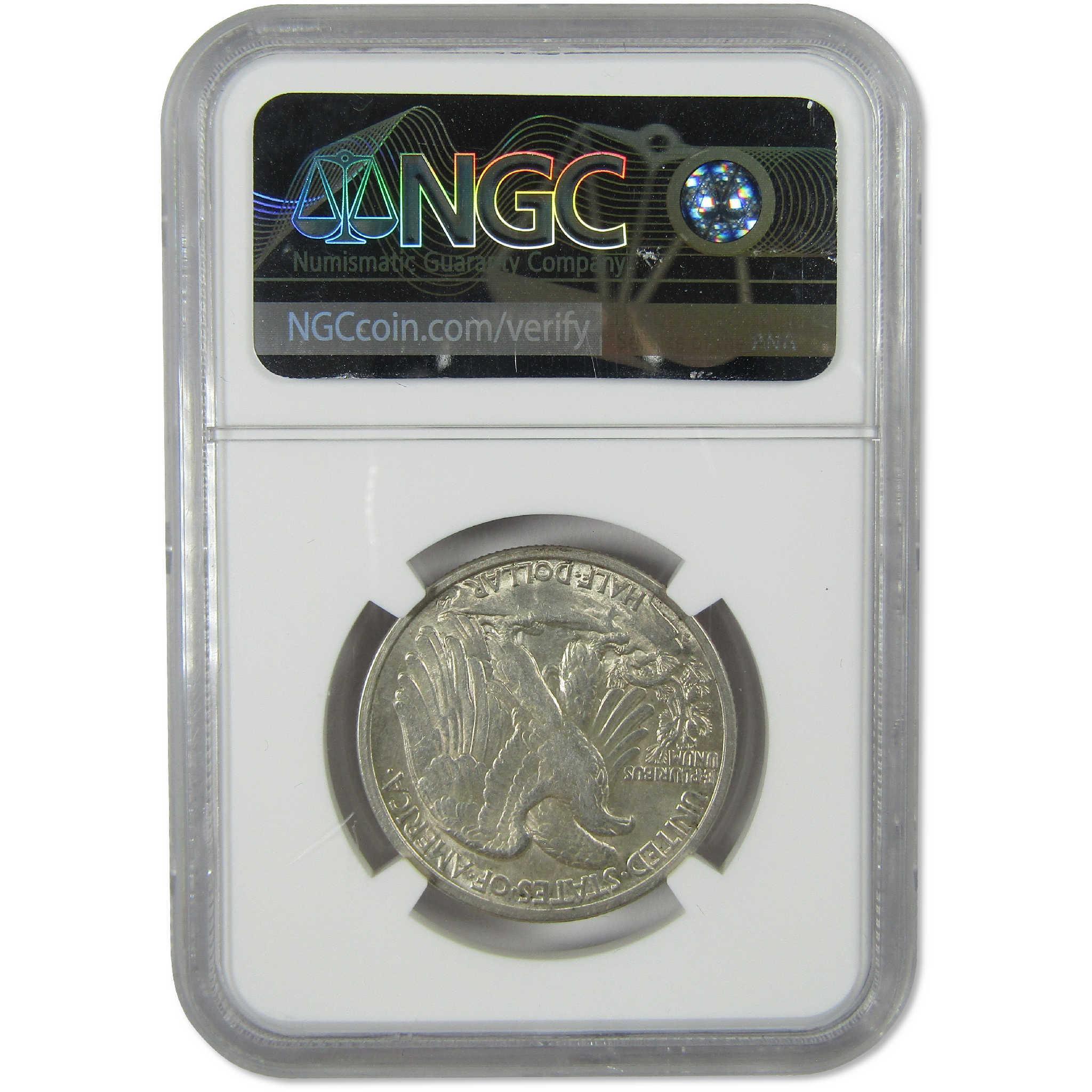 1927 S Liberty Walking Silver Half Dollar AU 55 NGC 50c Coin