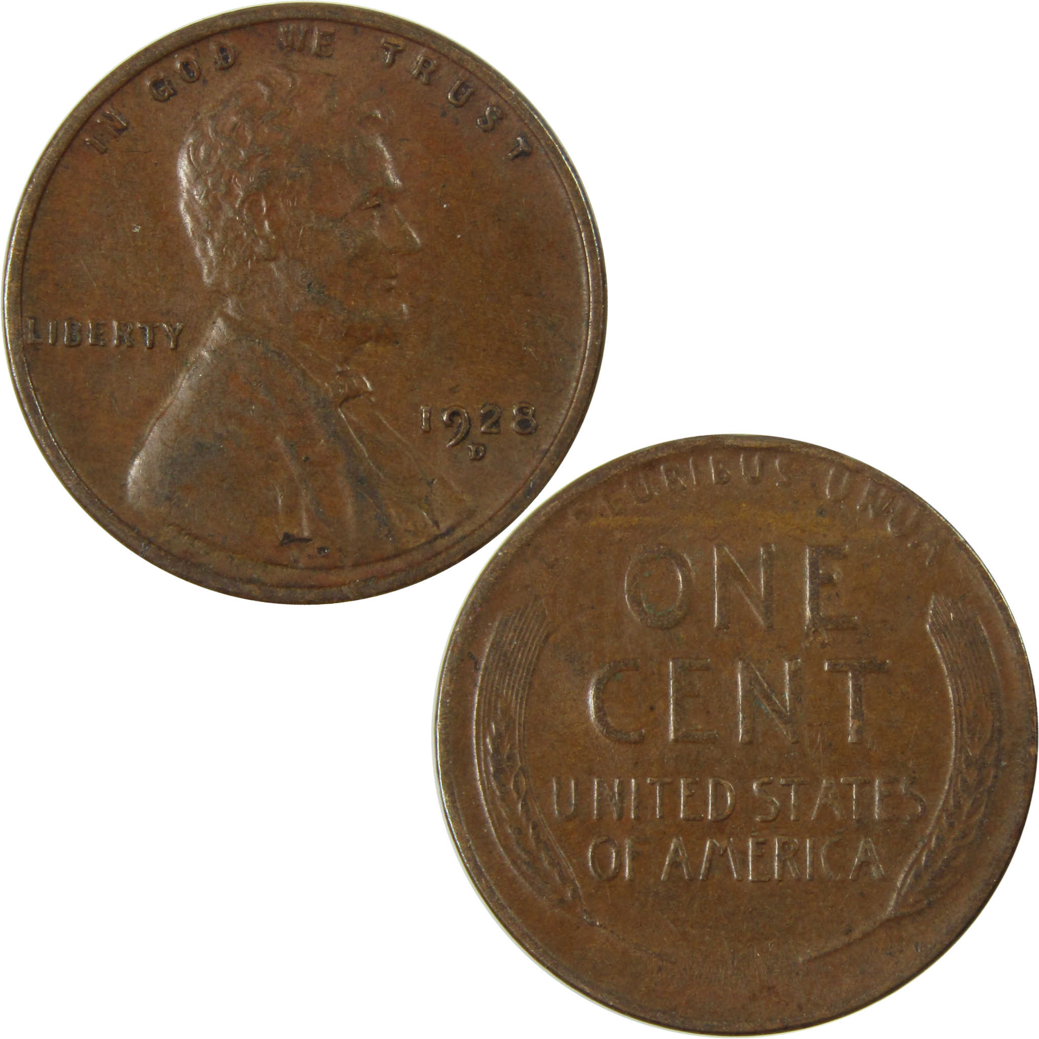 1928 D Lincoln Wheat Cent XF EF Extremely Fine 1c Coin SKU:I27316