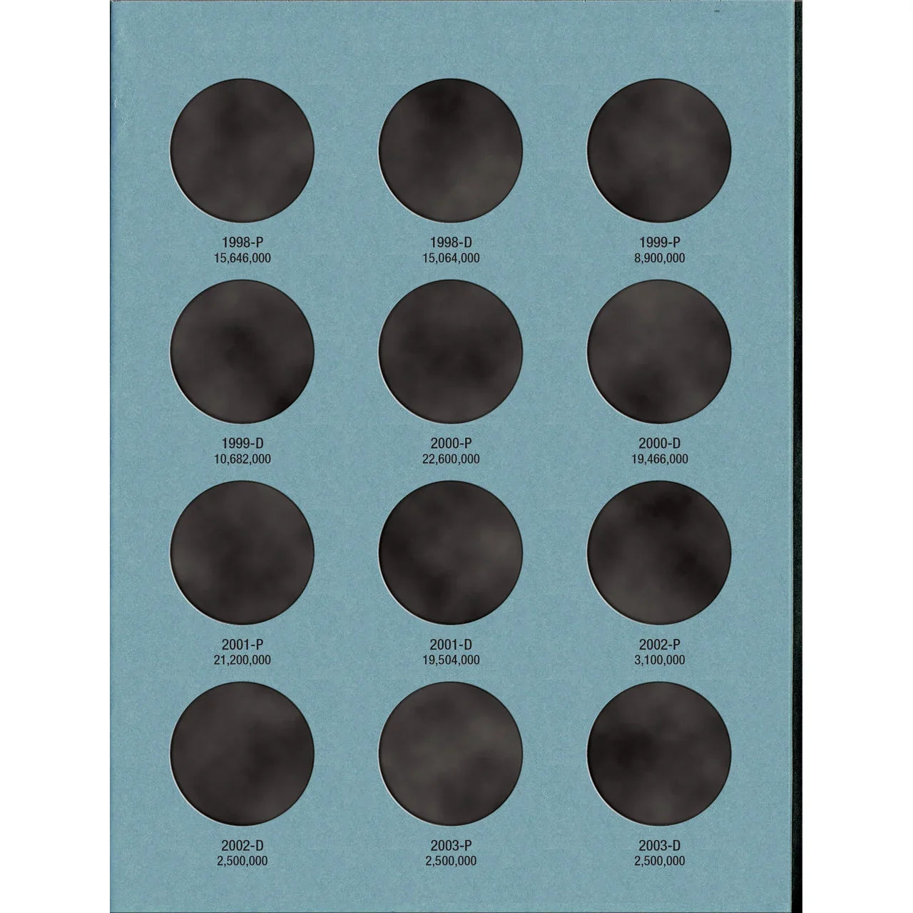 Whitman Kennedy Half Dollar Coin Folder Collection #2 1986-2003