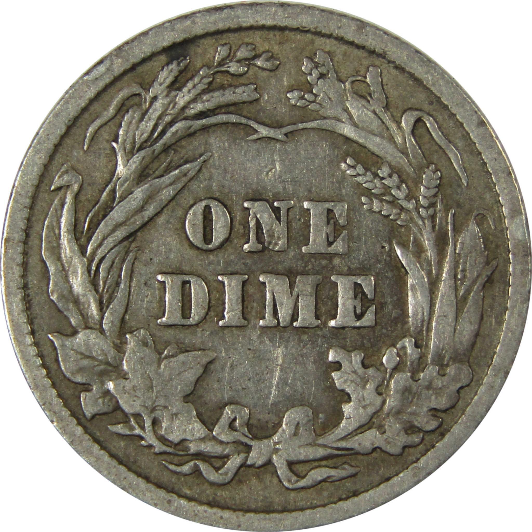 1908 Barber Silver Dime VF Very Fine Details 10c Coin SKU:CP1010