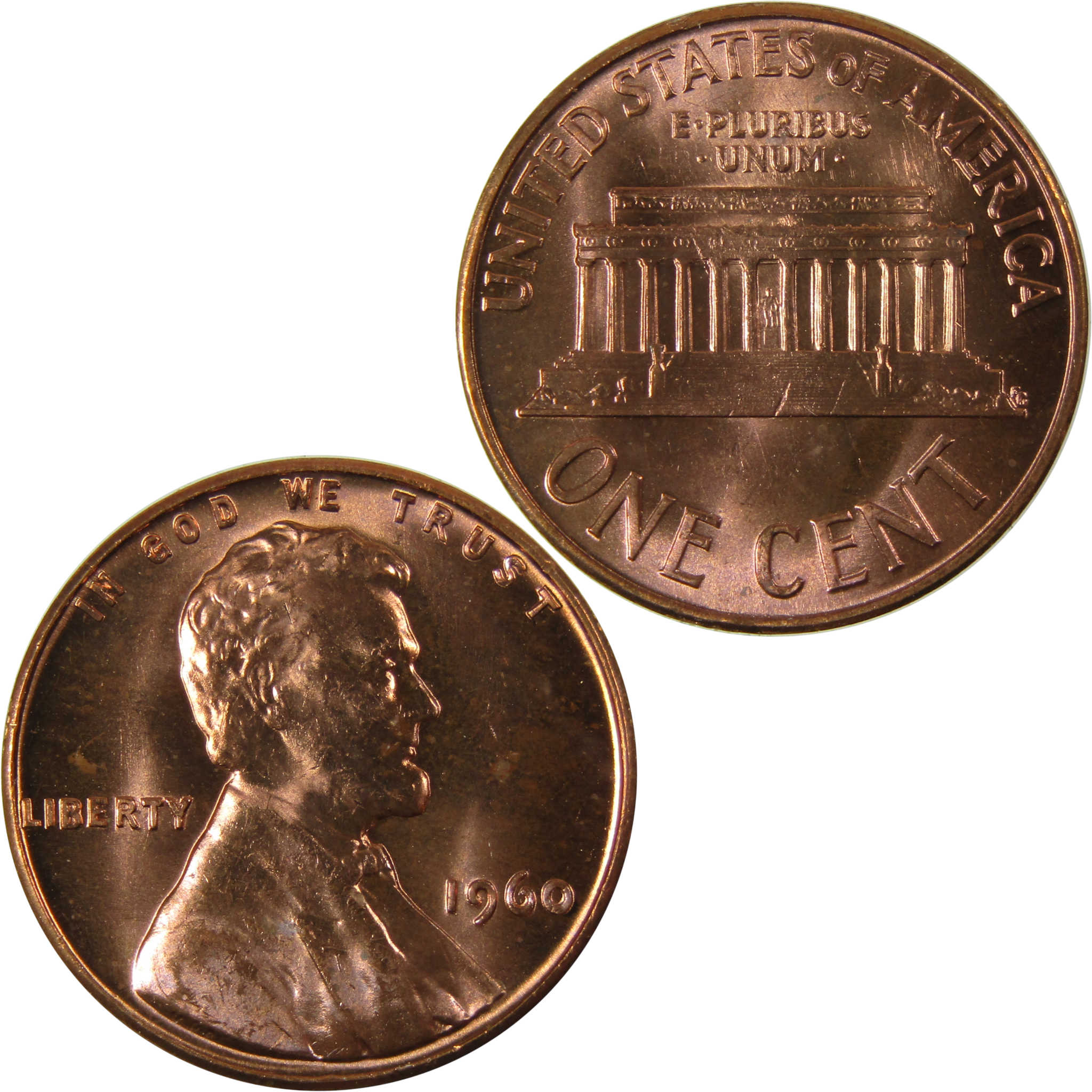 1960 Small Date Lincoln Memorial 1c Uncirculated Mint State SKU:I26569