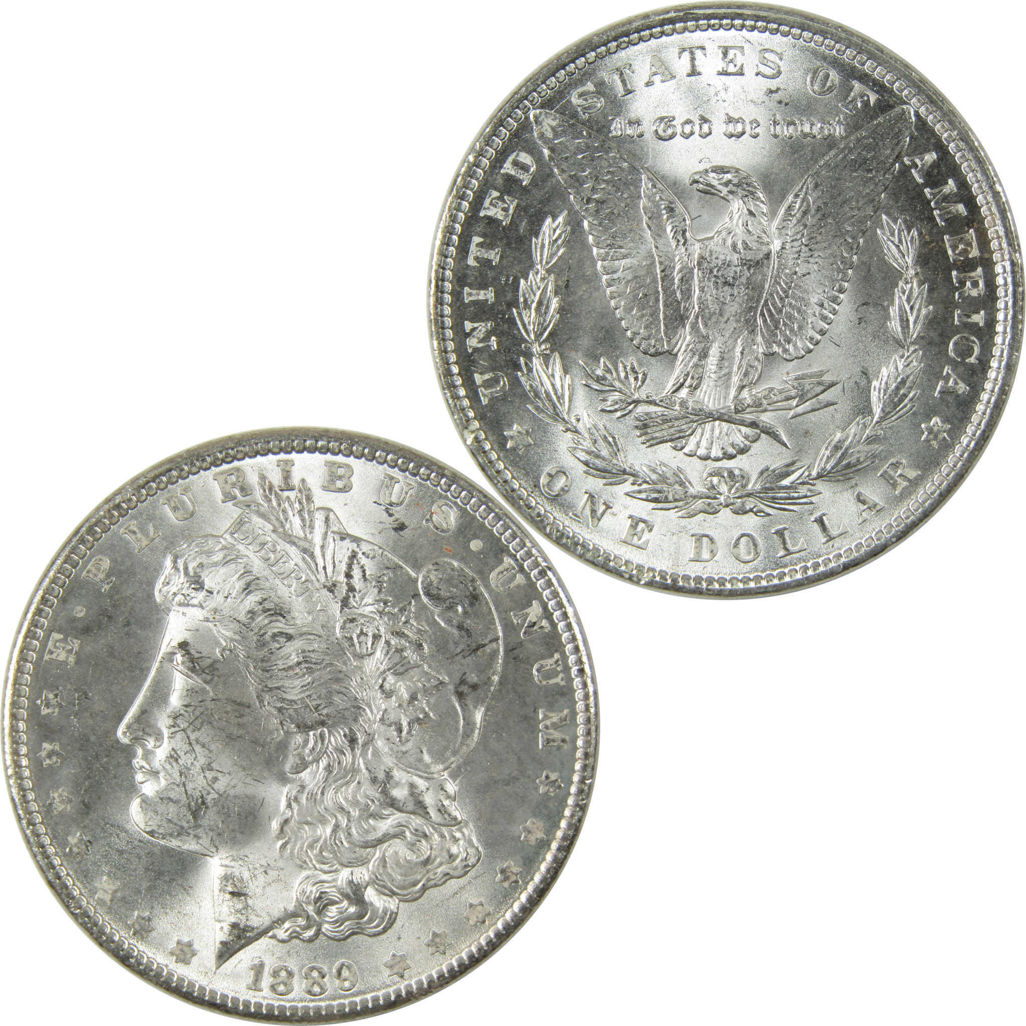1889 Morgan Silver Dollar Uncirculated Mint State $1 Coin Collectible