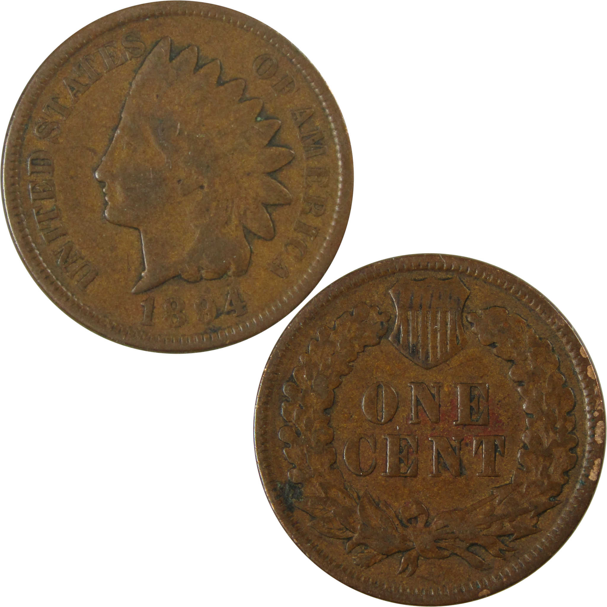 1894 Indian Head Cent VG Very Good Penny Collectible SKU:I26601