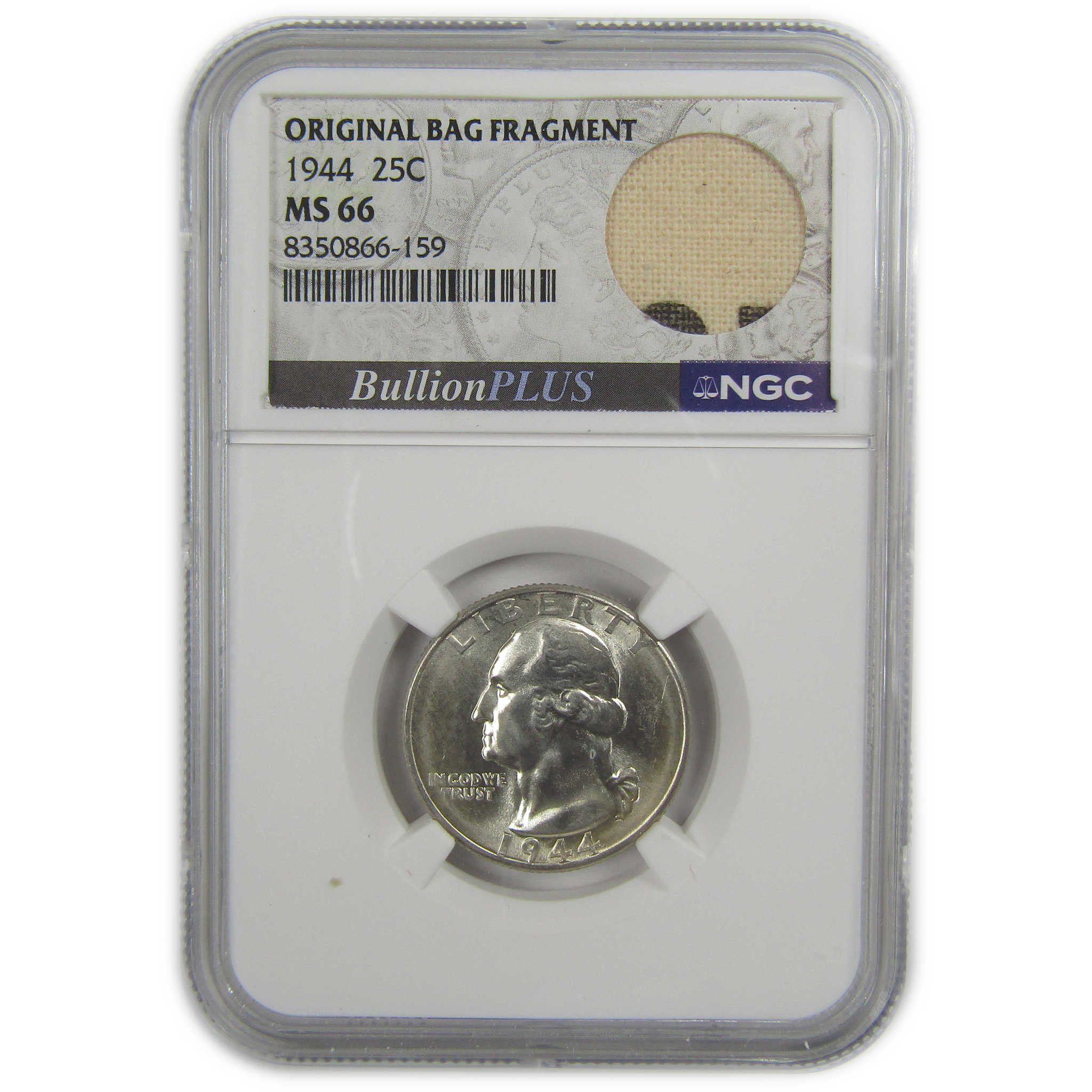 1944 Washington Quarter MS 66 NGC Silver Bag Fragment SKU:I20496