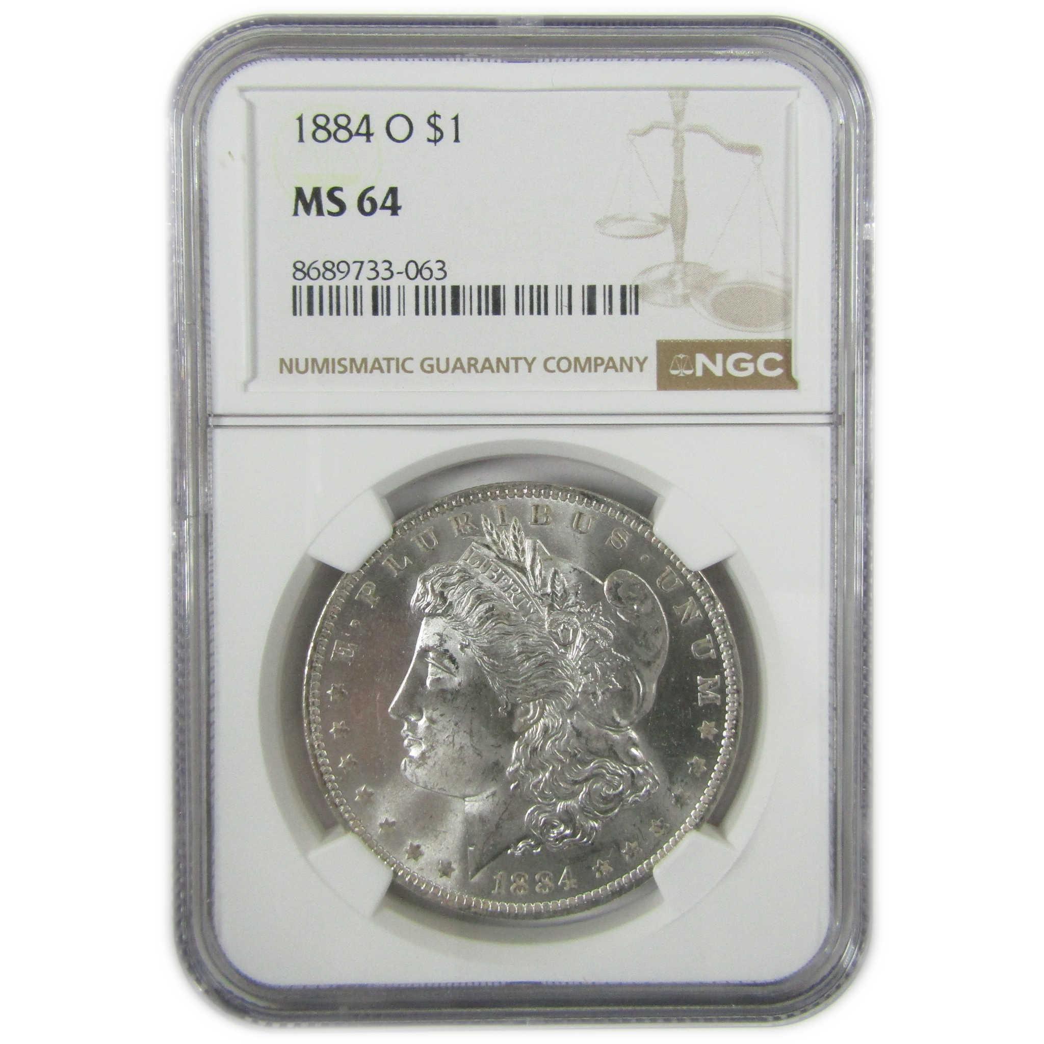 1884 O Morgan Silver Dollar MS 64 NGC Uncirculated $1 Coin SKU:CP464 - Morgan coin - Morgan silver dollar - Morgan silver dollar for sale - Profile Coins & Collectibles