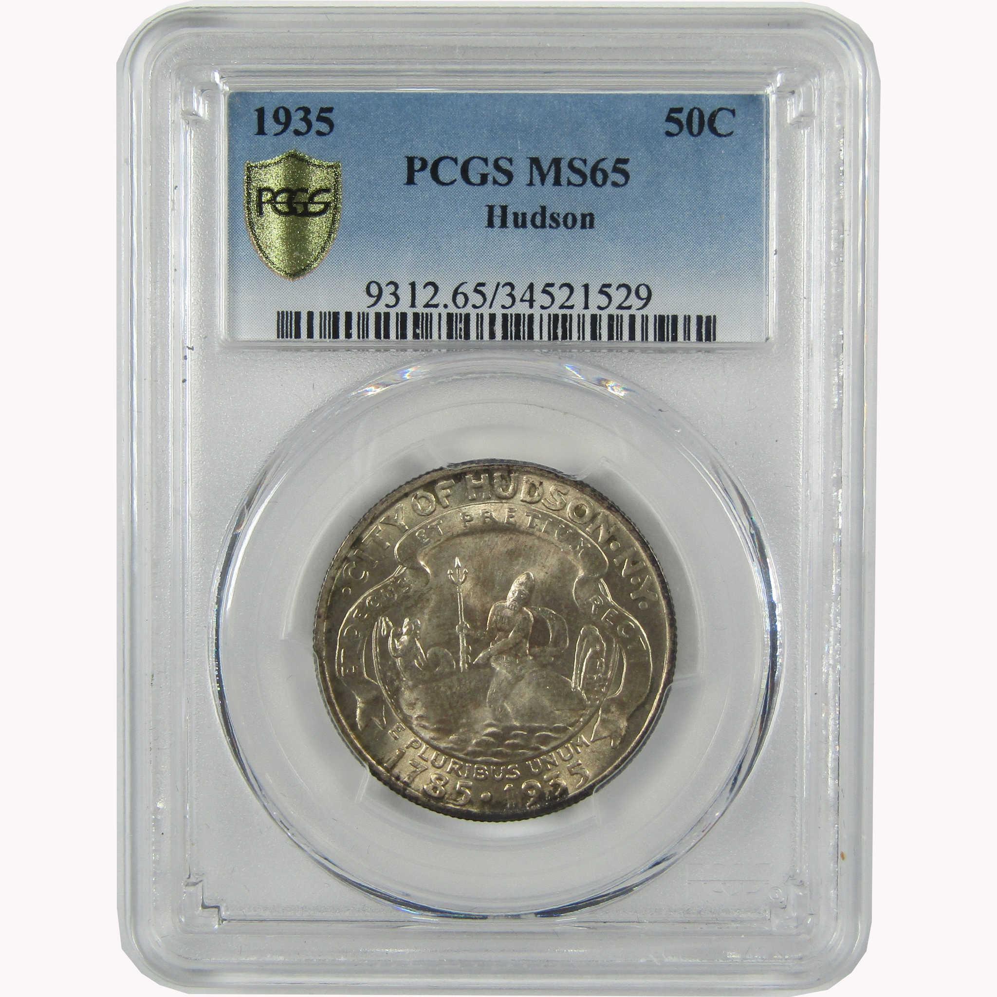 1935 Hudson New York Commemorative Silver Half Dollar MS 65 PCGS