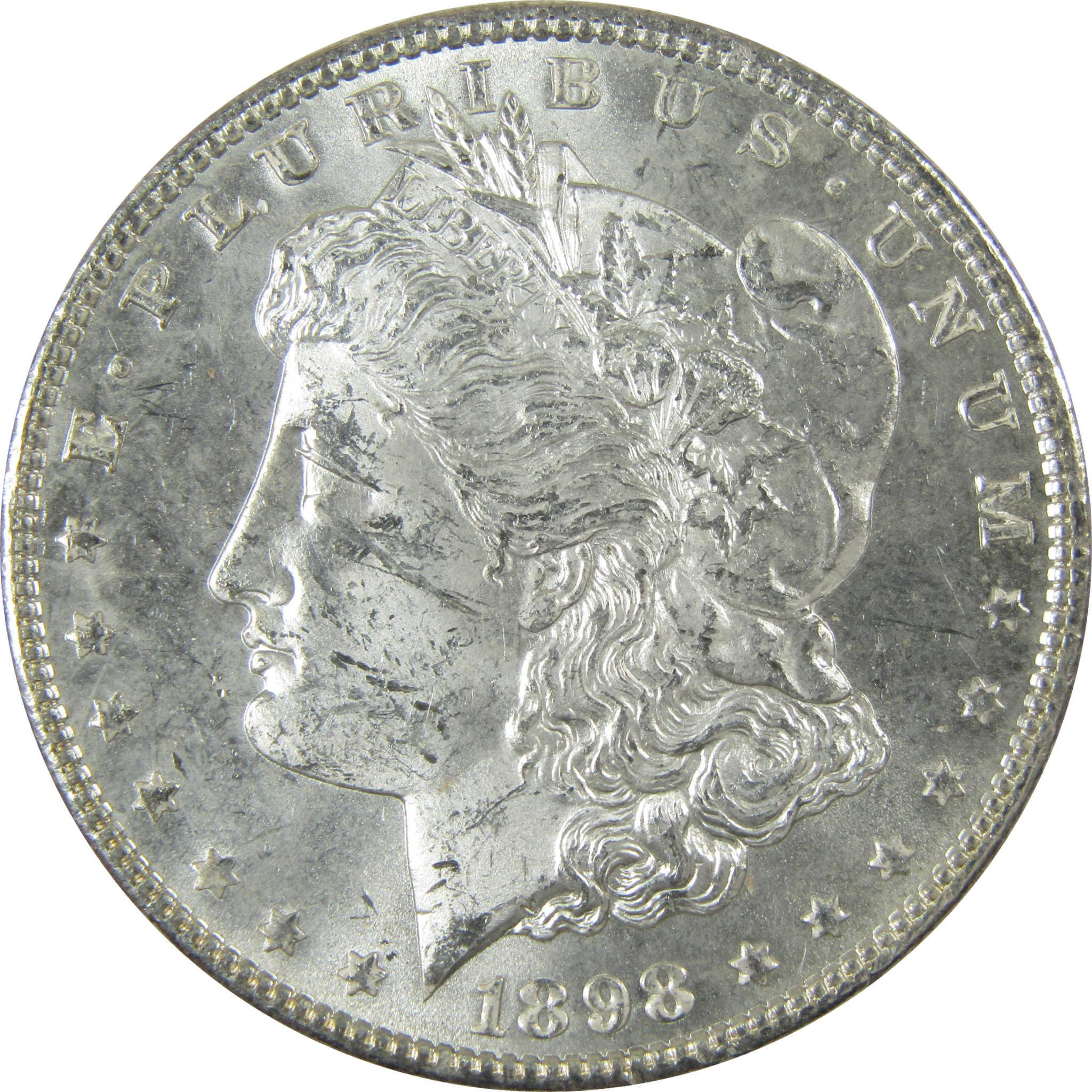 1898 Morgan Silver Dollar Uncirculated Mint State $1 Coin SKU:I27686 - Morgan coin - Morgan silver dollar - Morgan silver dollar for sale - Profile Coins & Collectibles