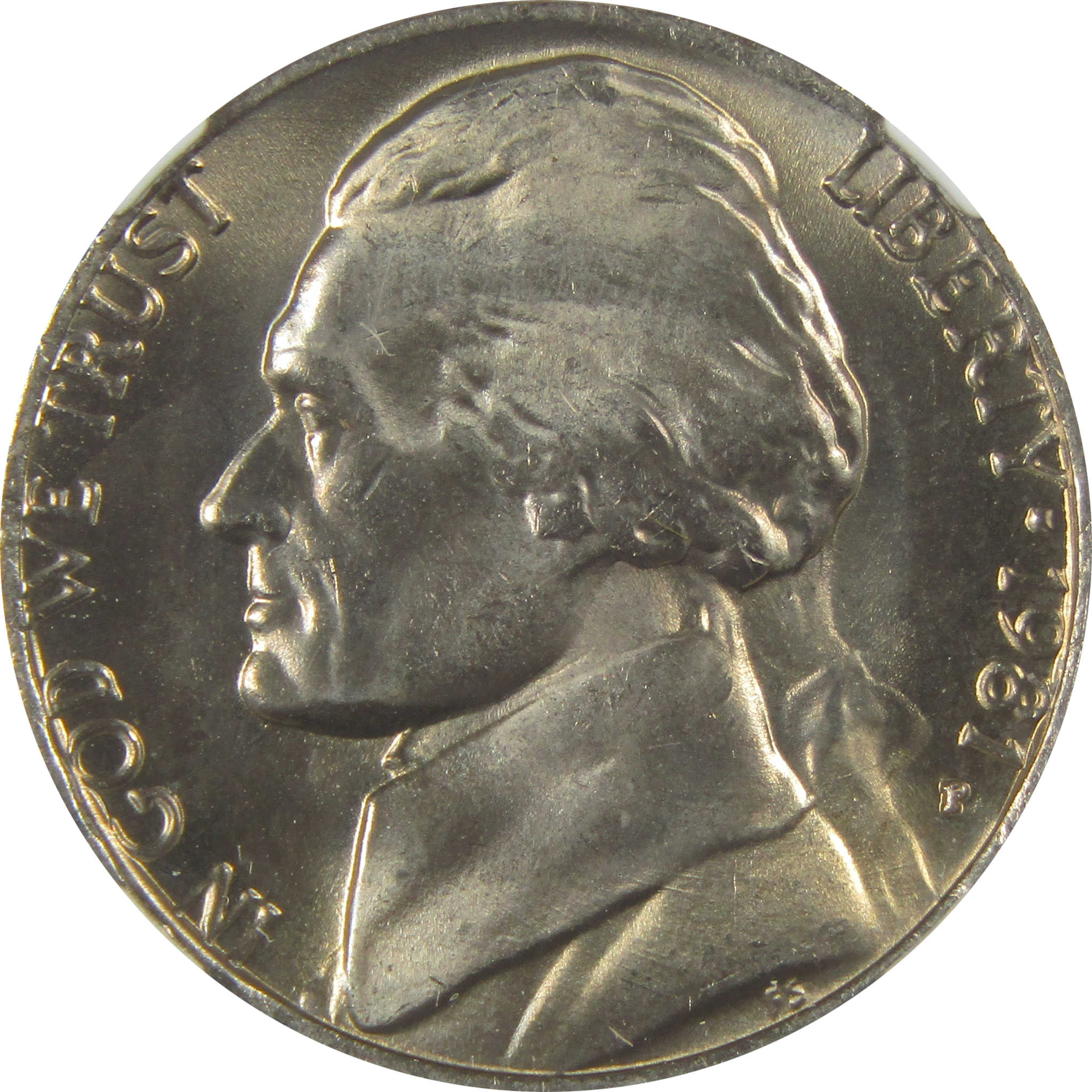 1981 P Jefferson Nickel MS 66 NGC Original Bag Fragment SKU:I22114