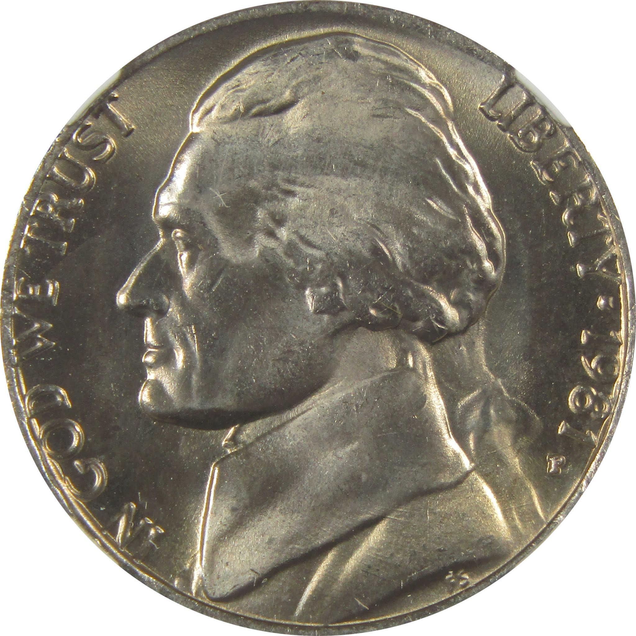 1981 P Jefferson Nickel MS 66 NGC Original Bag Fragment SKU:I22114