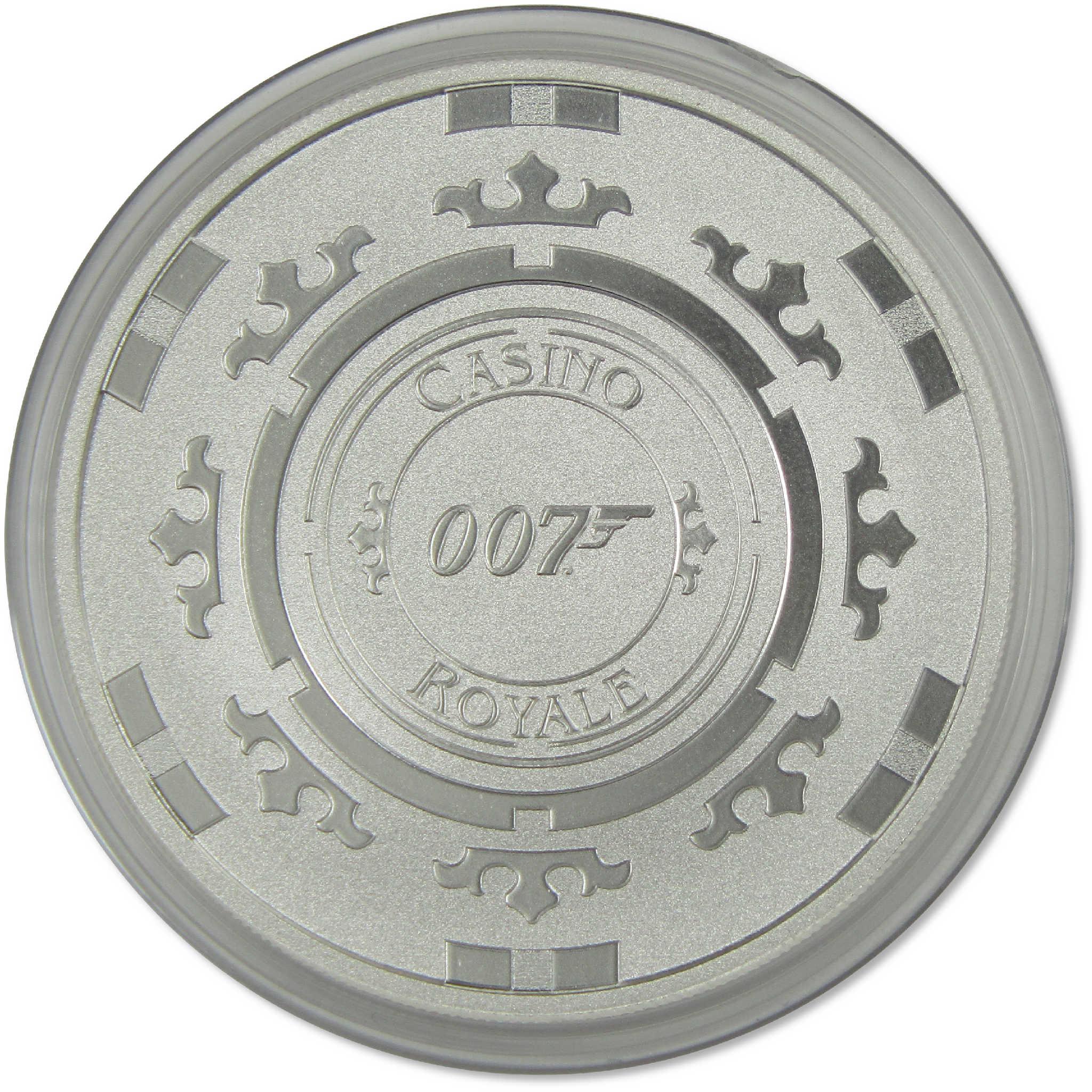 007 James Bond Casino Royale Chip BU 1 oz Silver 2023 SKU:OPC226