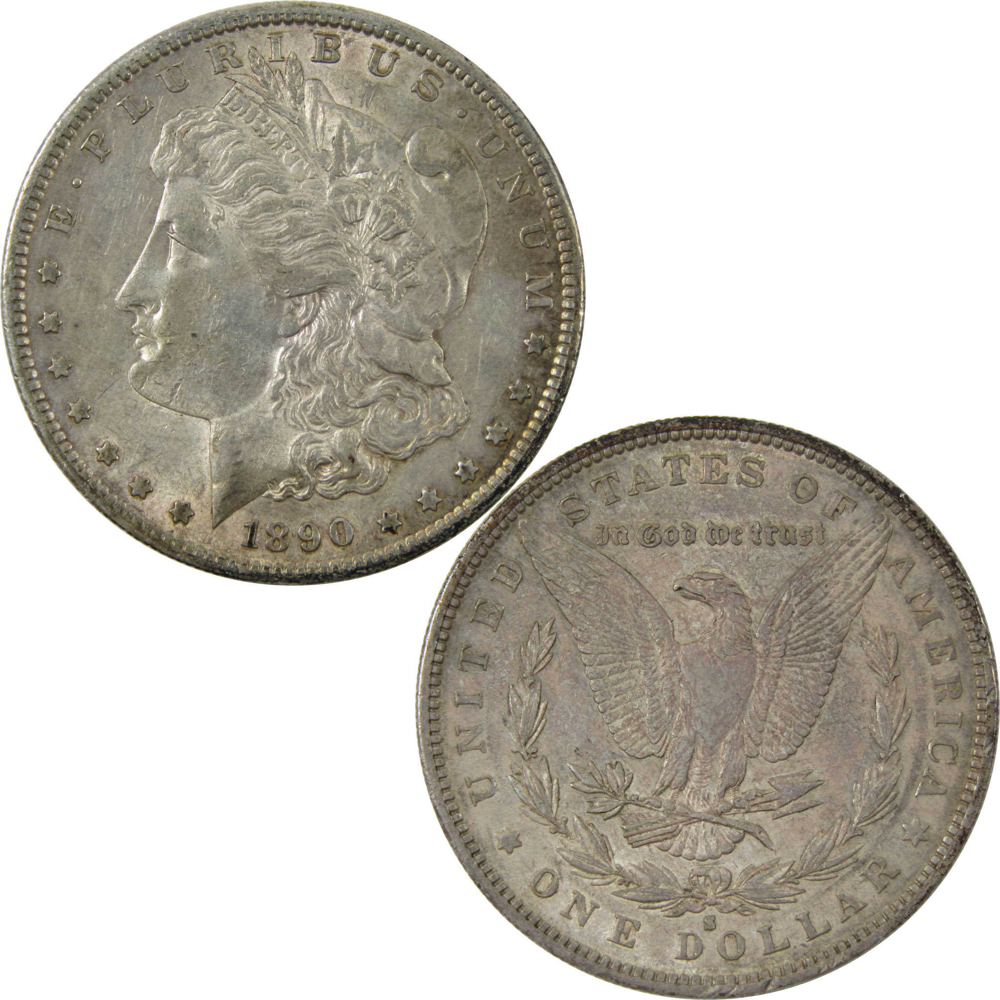 1890 S Morgan Dollar XF EF Extremely Fine Silver $1 Coin SKU:I14195 - Morgan coin - Morgan silver dollar - Morgan silver dollar for sale - Profile Coins & Collectibles