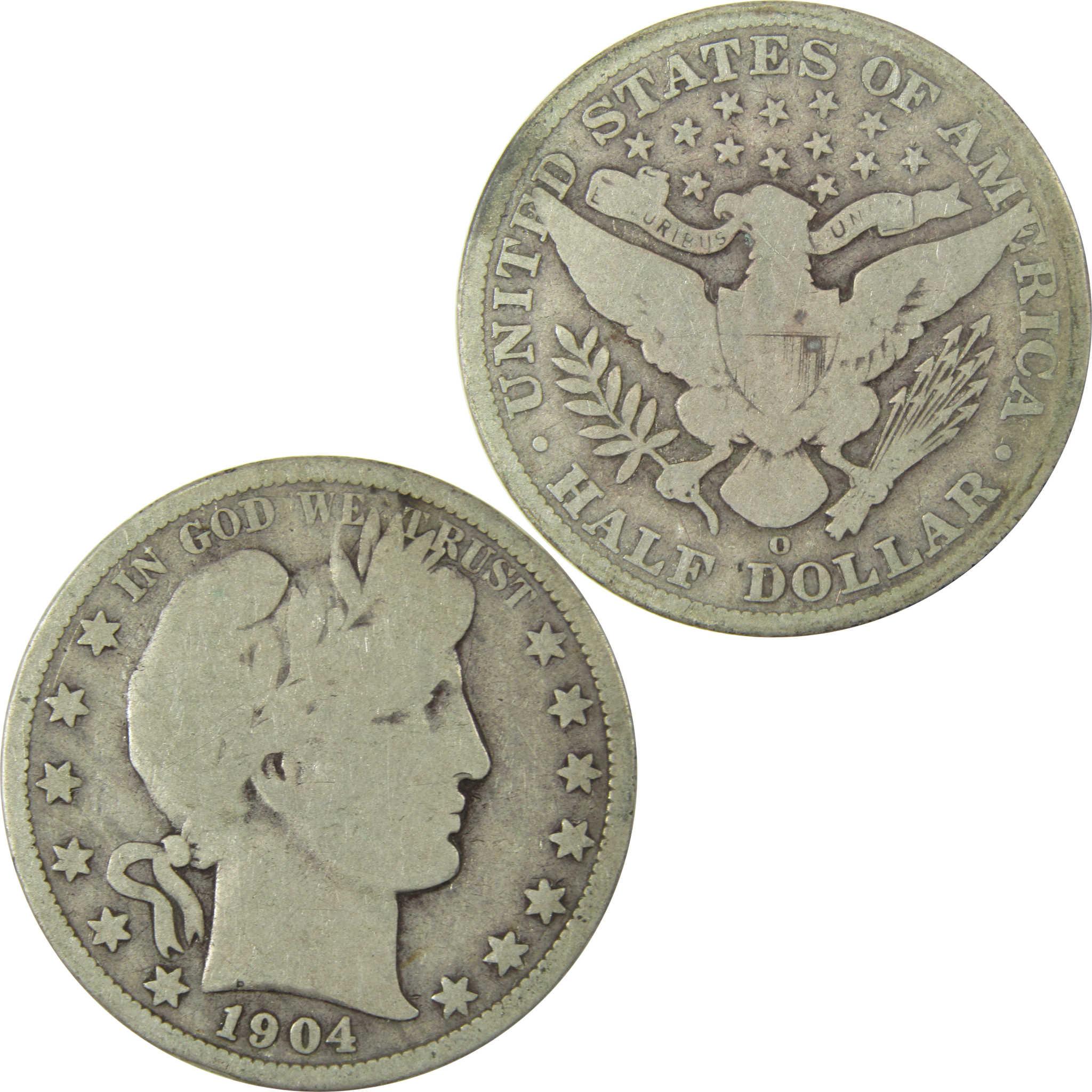 1904 O Barber Silver Half Dollar G Good 50c CoinSKU:CP1481
