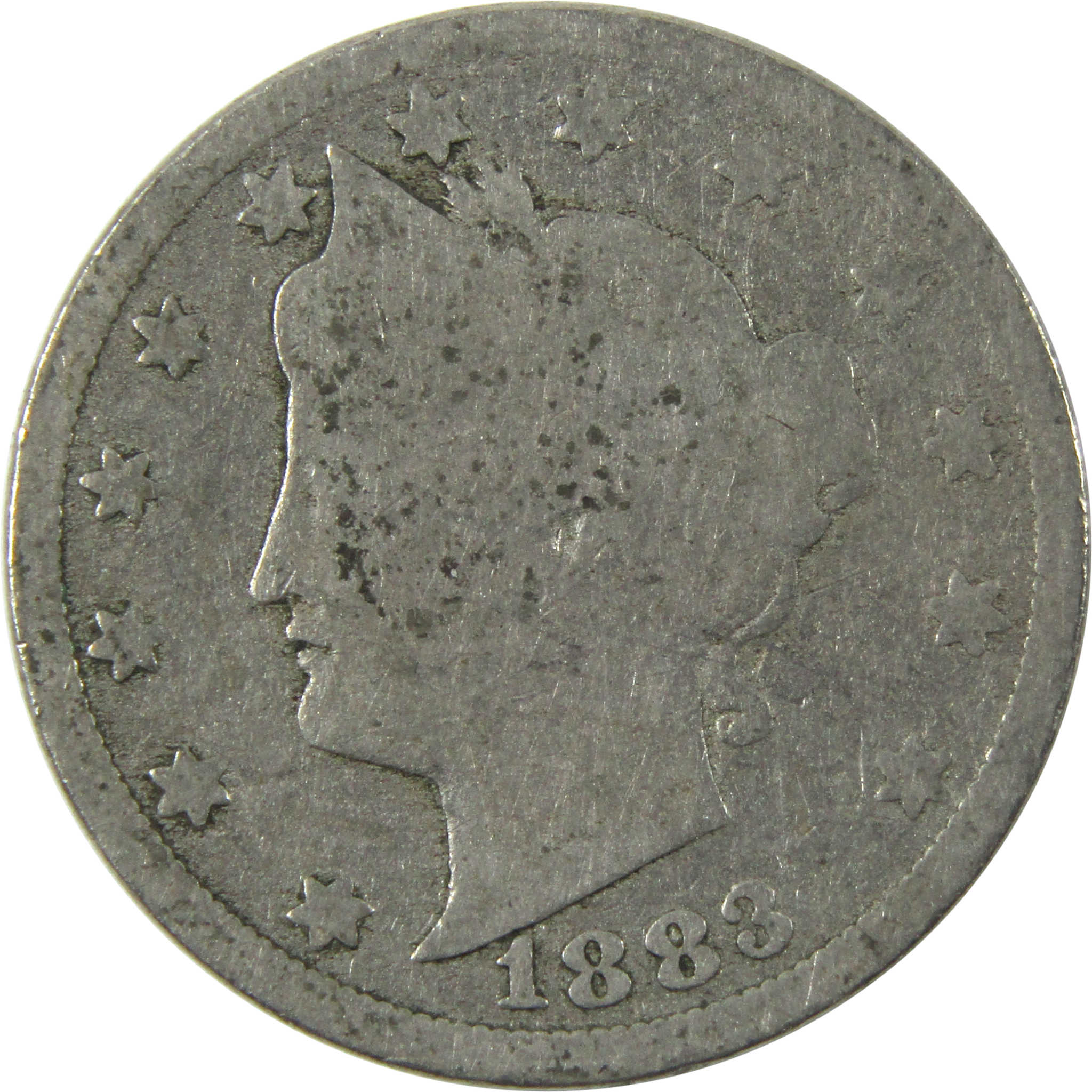 1883 With Cents Liberty Head V Nickel G Good 5c Coin SKU:I14134