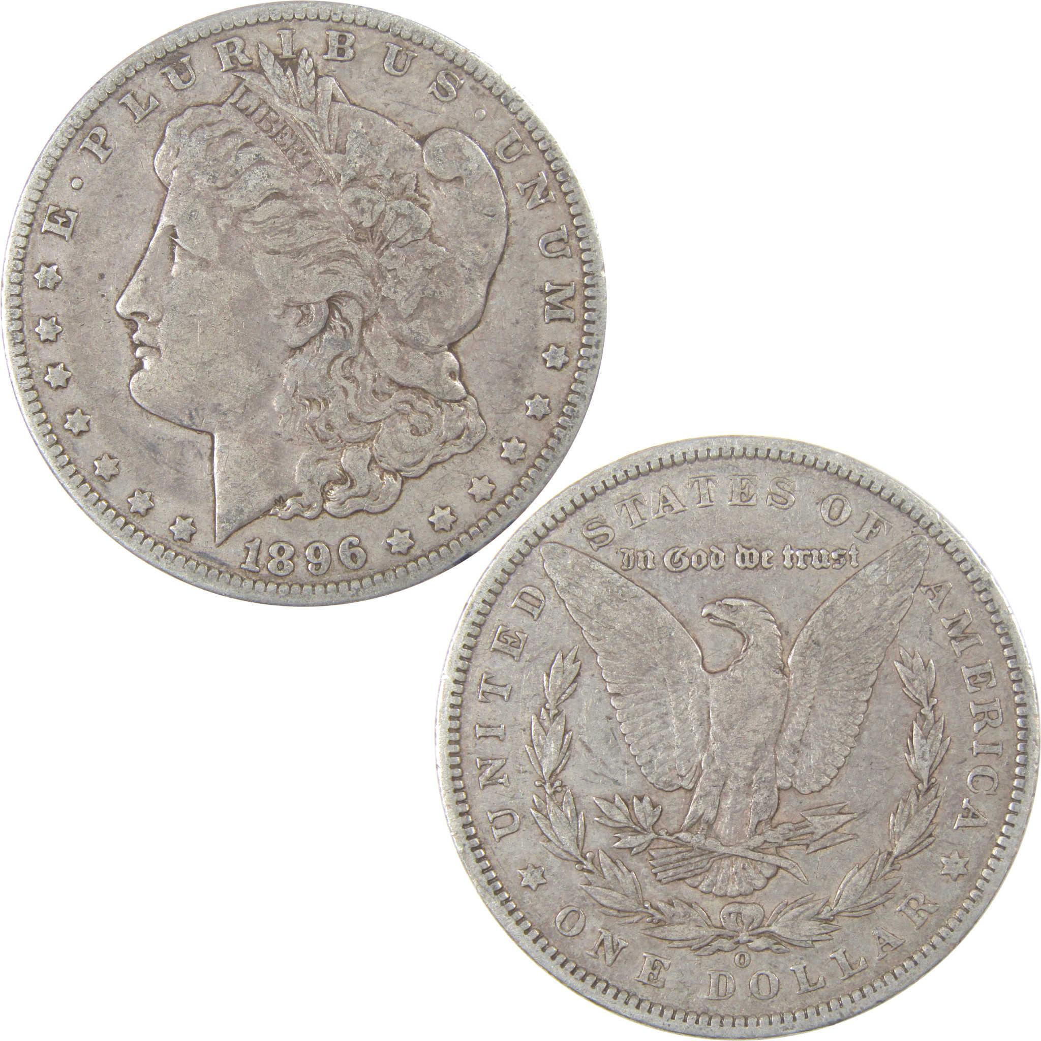 1896 O Morgan Silver Dollar F Fine Details $1 Coin SKU:I24709 - Morgan coin - Morgan silver dollar - Morgan silver dollar for sale - Profile Coins & Collectibles