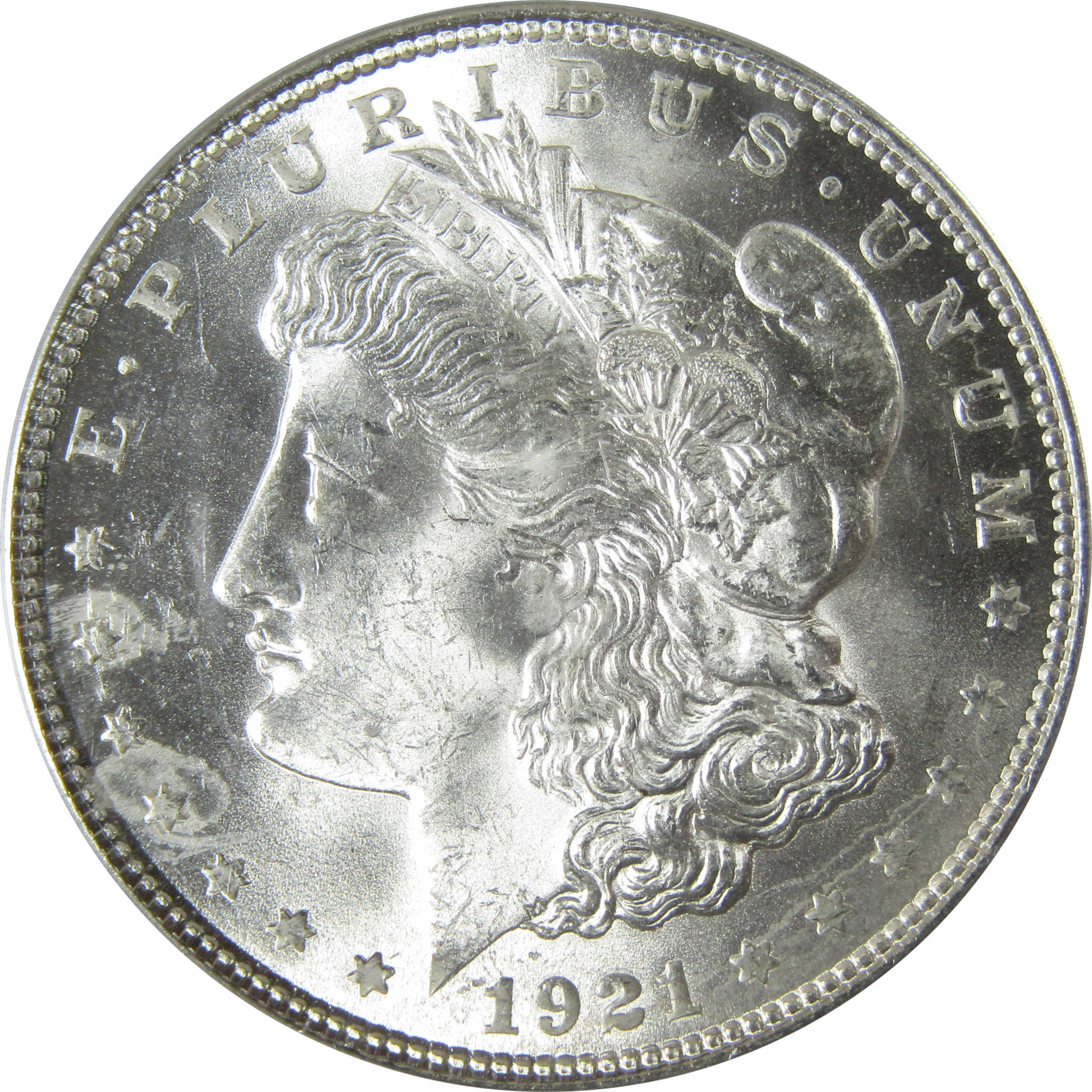 1921 Morgan Silver Dollar MS 63 PCGS Uncirculated $1 Coin SKU:CP935