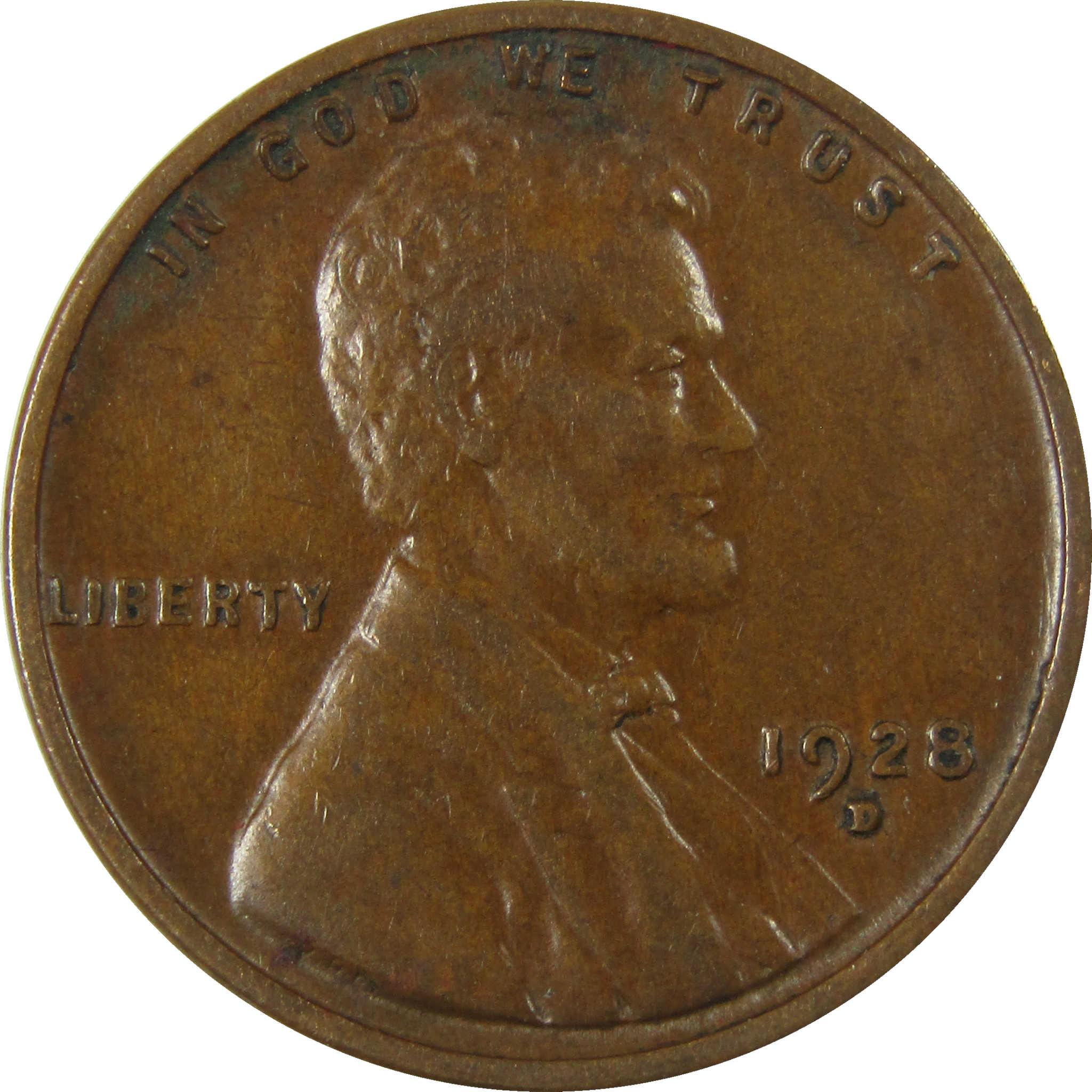 1928 D Lincoln Wheat Cent VF Very Fine Penny 1c Coin SKU:I27586