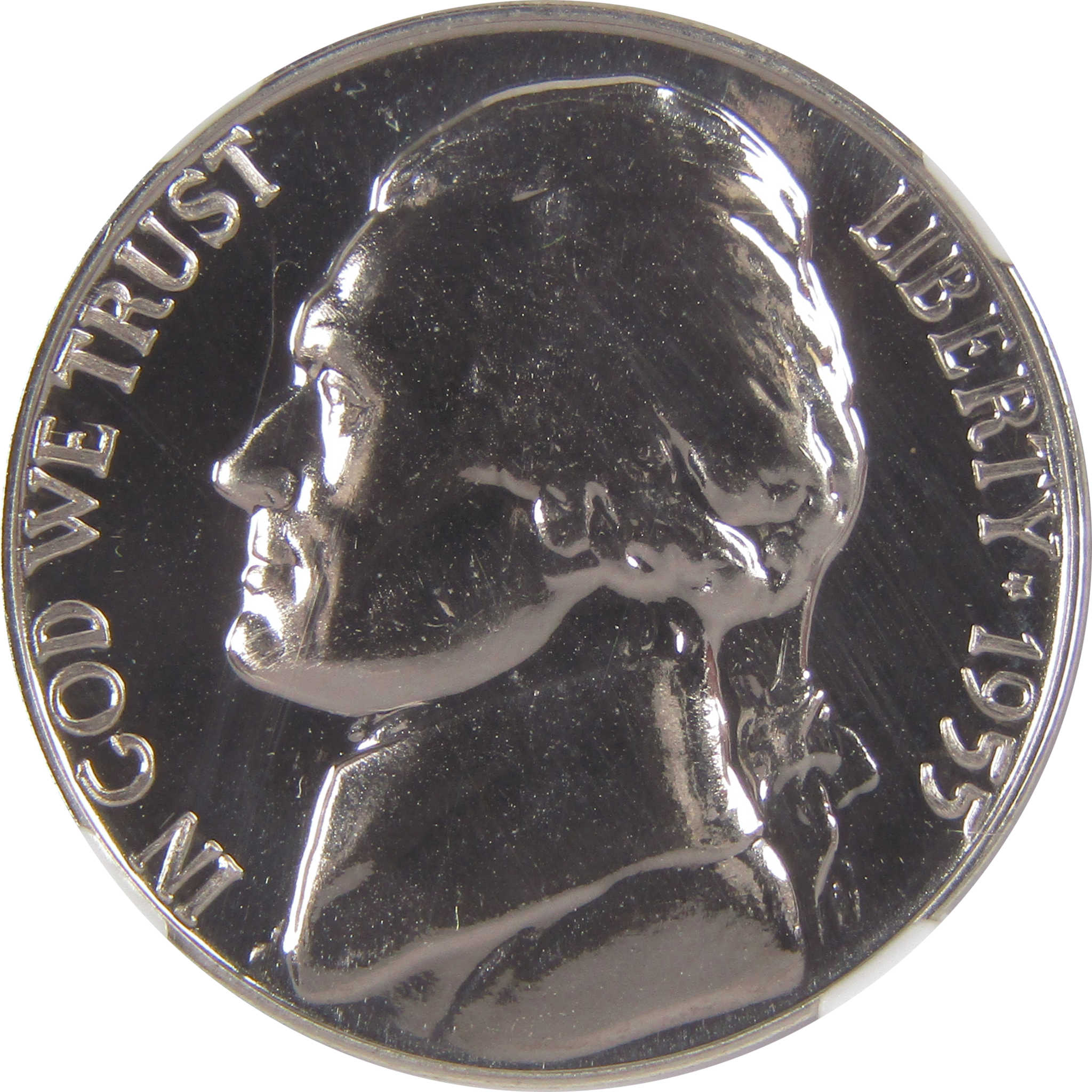 1955 Jefferson Nickel PF 68 NGC Proof 5c Coin SKU:CPC0156